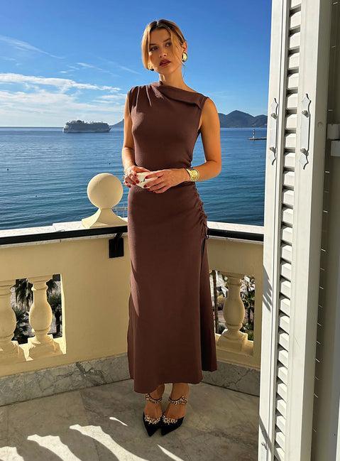 Original Sin Dress Midi Dress Chocolate Product Image