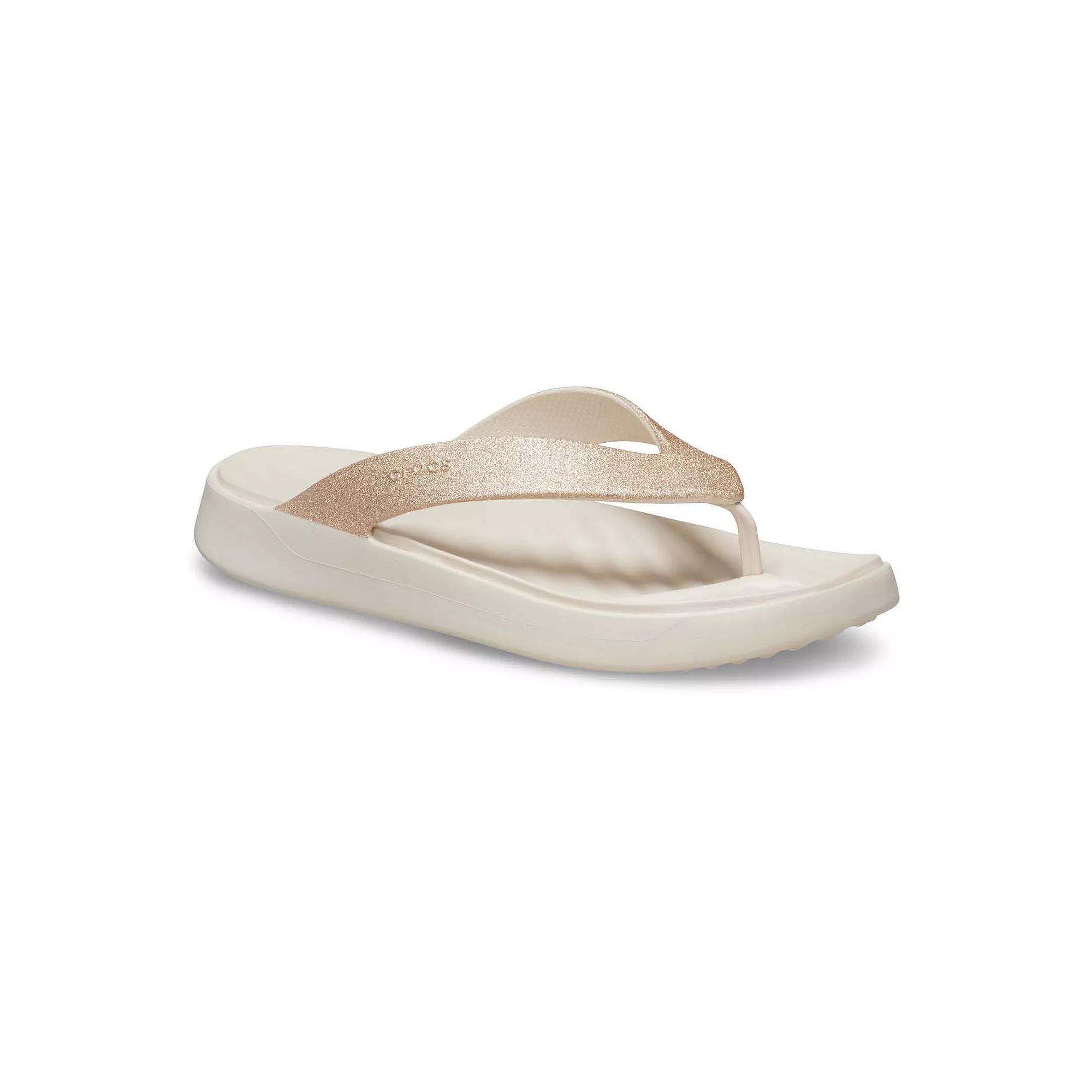 Crocs Getaway Women's Glitter Sandals, Size: 7, Stucco Product Image