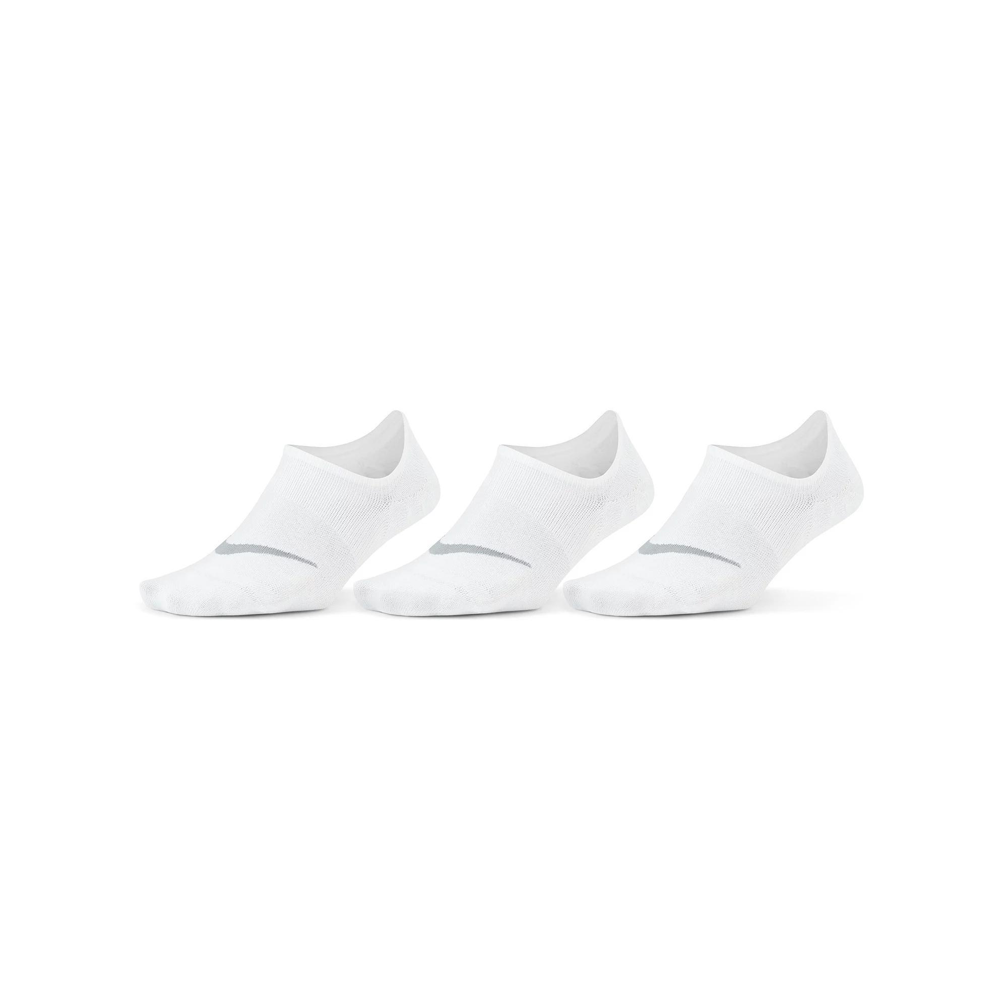Women's Nike 3-Pack Everyday Plus Lightweight Training Footie Socks, Size: 9-11, White Wolf Gray Product Image