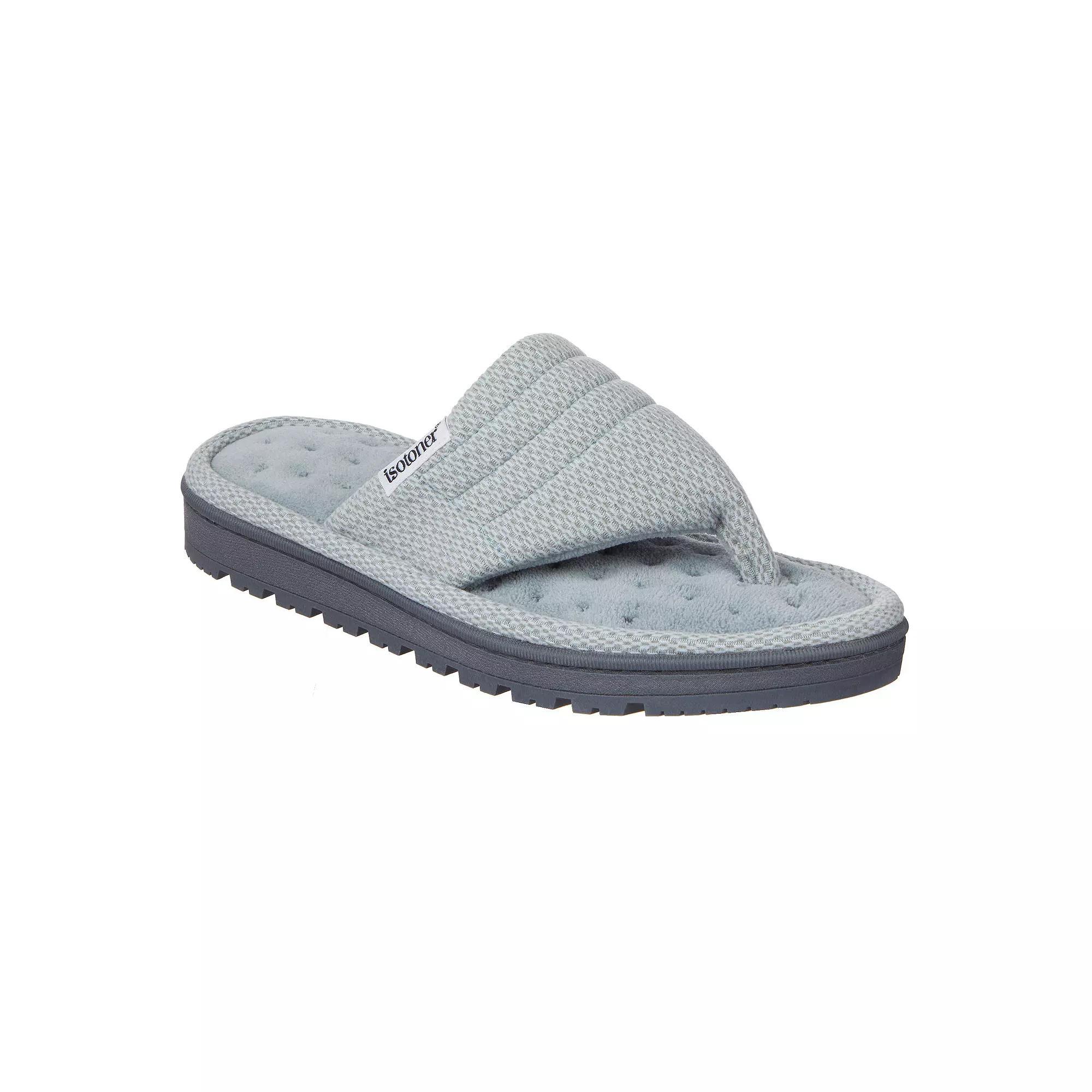 isotoner Active Women's Thong Slippers, Size: Medium, Blue Fog Product Image