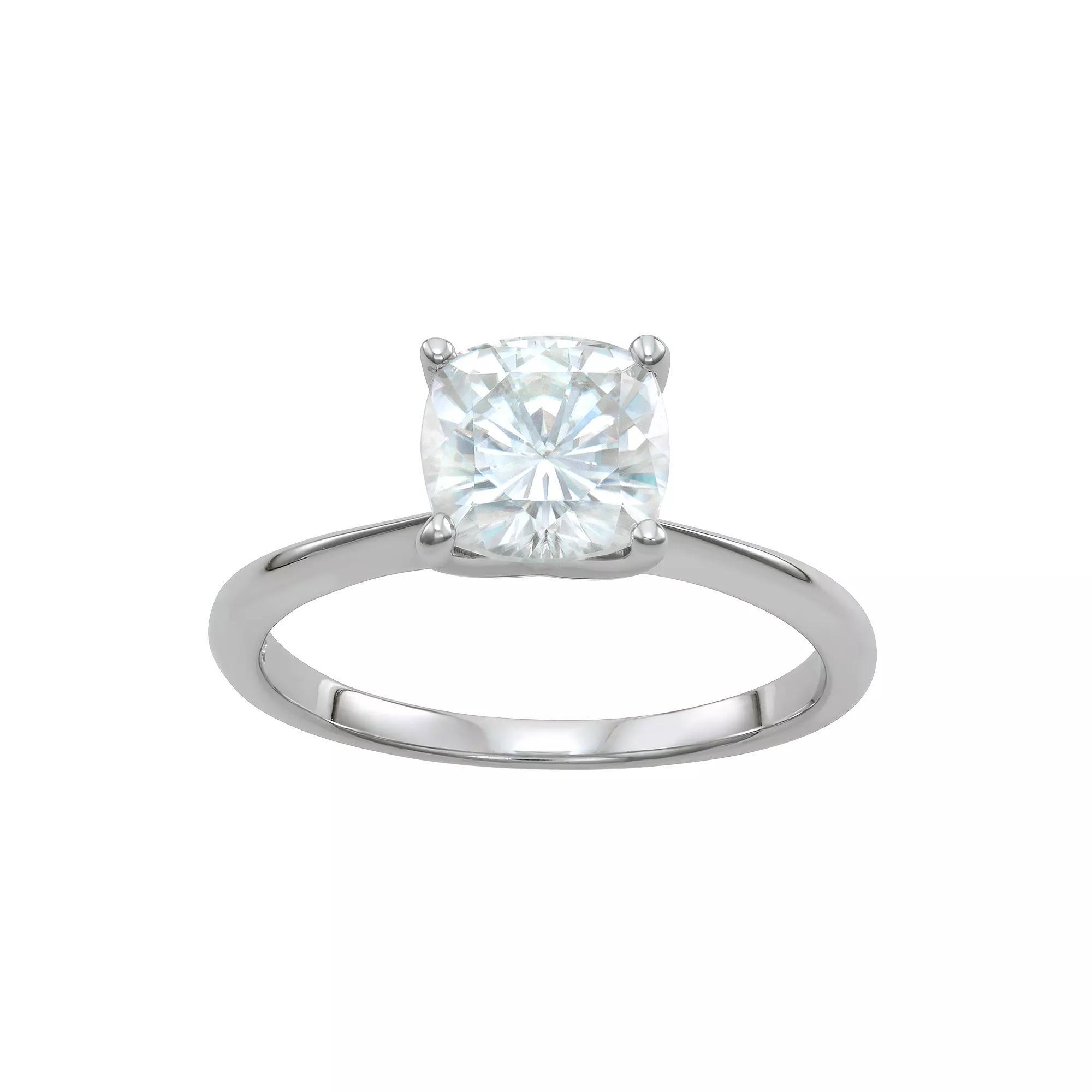 Charles & Colvard 14k White Gold 2 3/8 Carat T.W. Lab-Created Moissanite Solitaire Ring, Women's, Size: 9, 14k Whgold Product Image