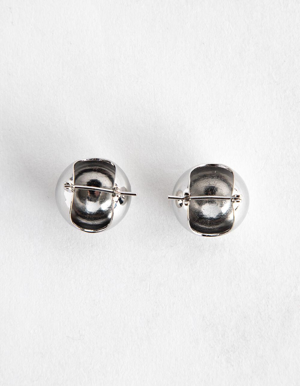 FULL TILT Chunky Hoop Earrings - SILVER Product Image