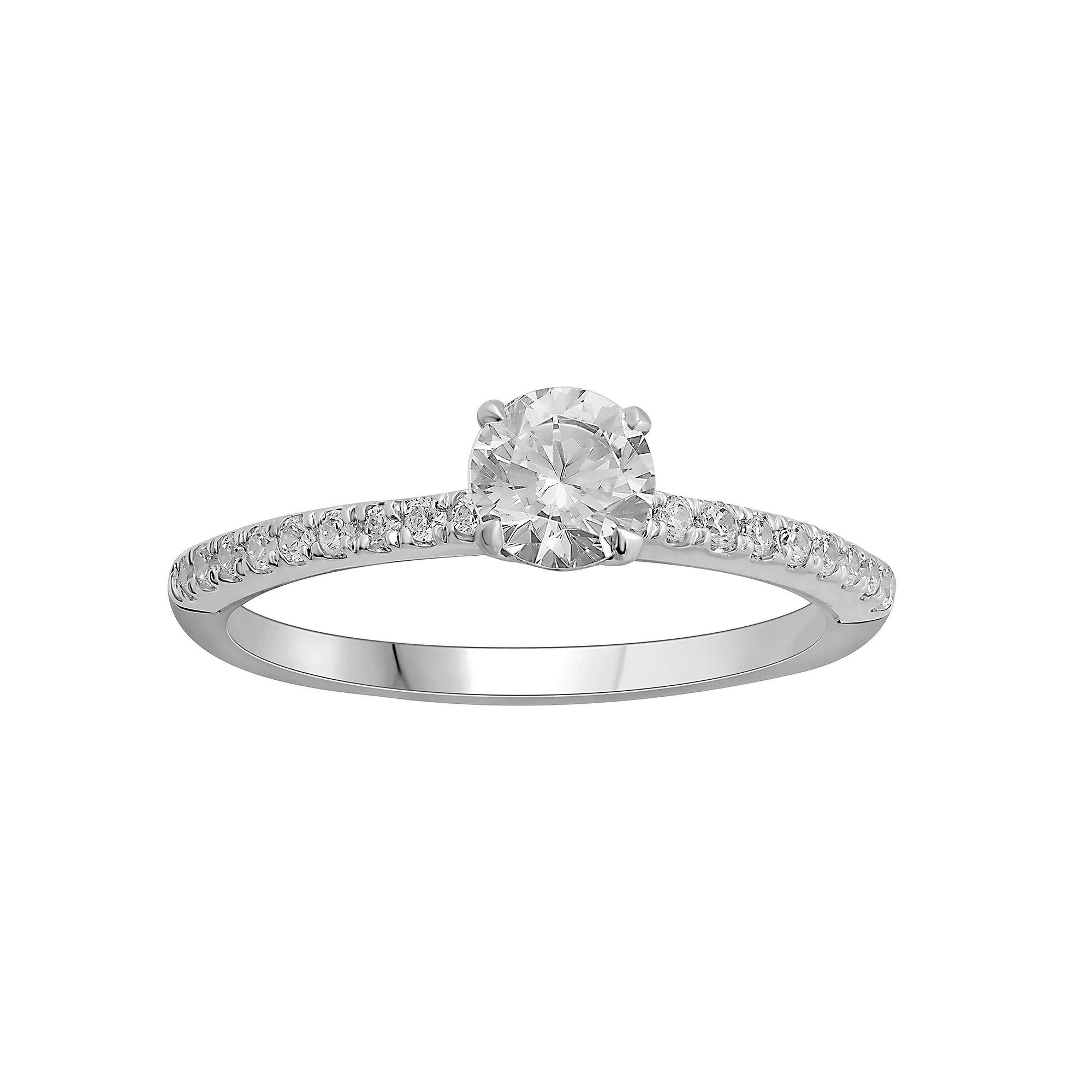 Platinum 3/4 Carat T.W. Diamond Engagement Ring, Women's, Size: 8, White Product Image