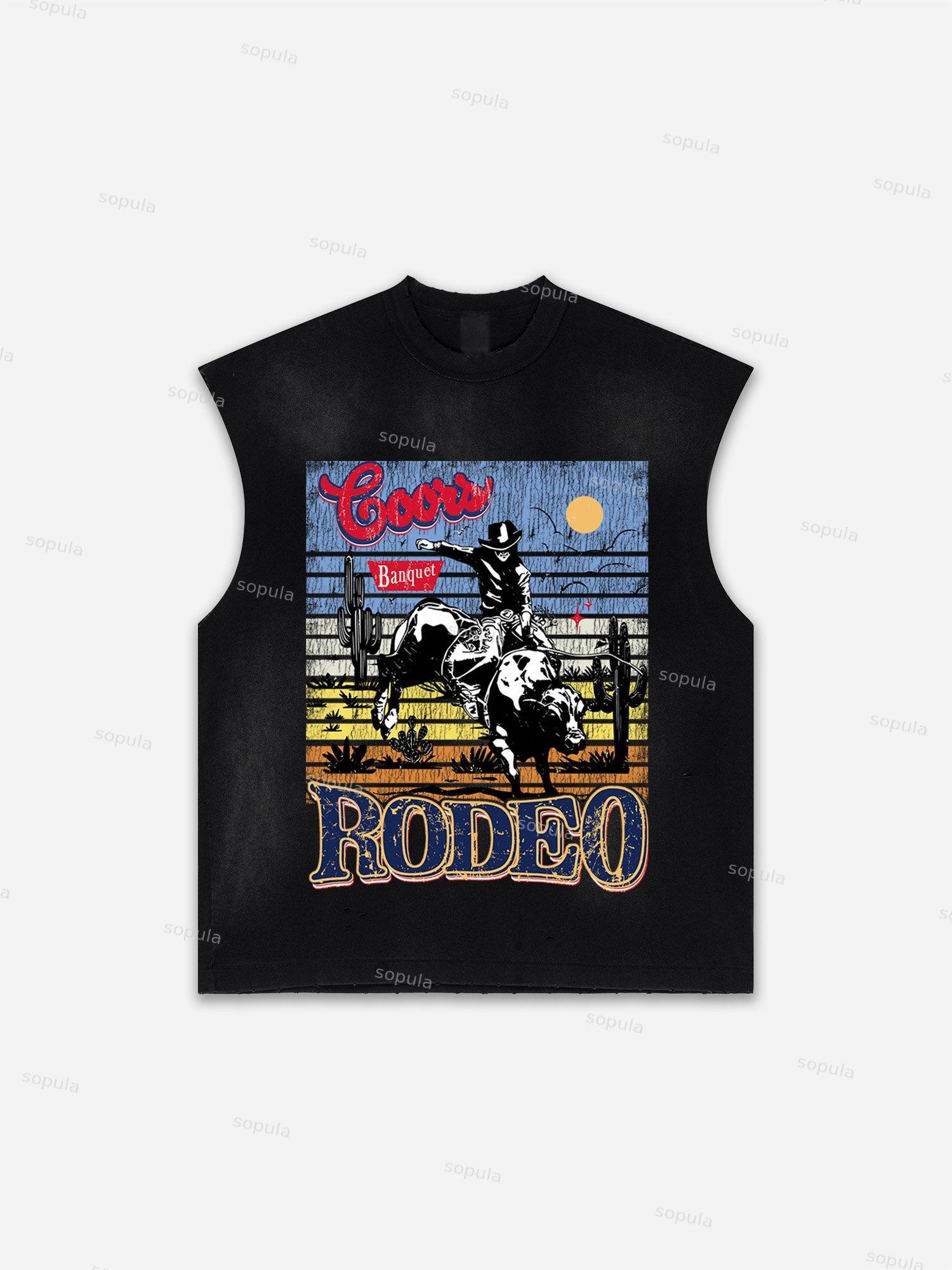 Men's Washed Richer Than My Opps Vintage Abstract Man Graphic Tank Top Product Image