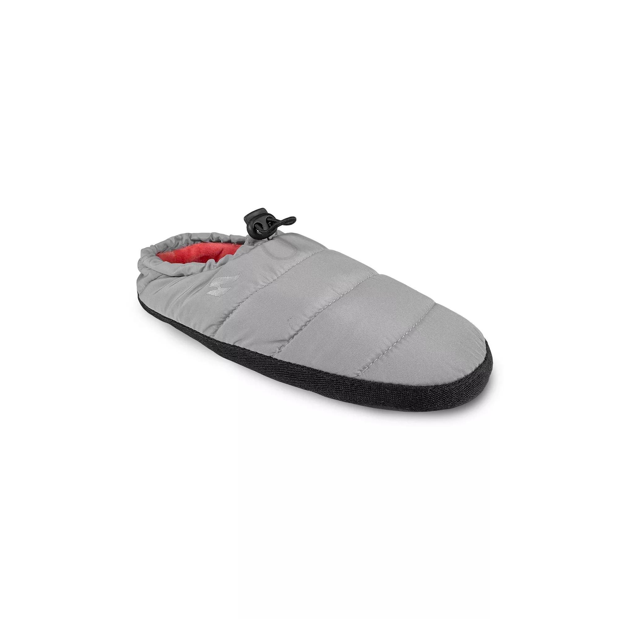 Heat Holders Men's Heatweaver Woven Adjustable Drawstring Slippers, Size: 9-10, Gray Product Image