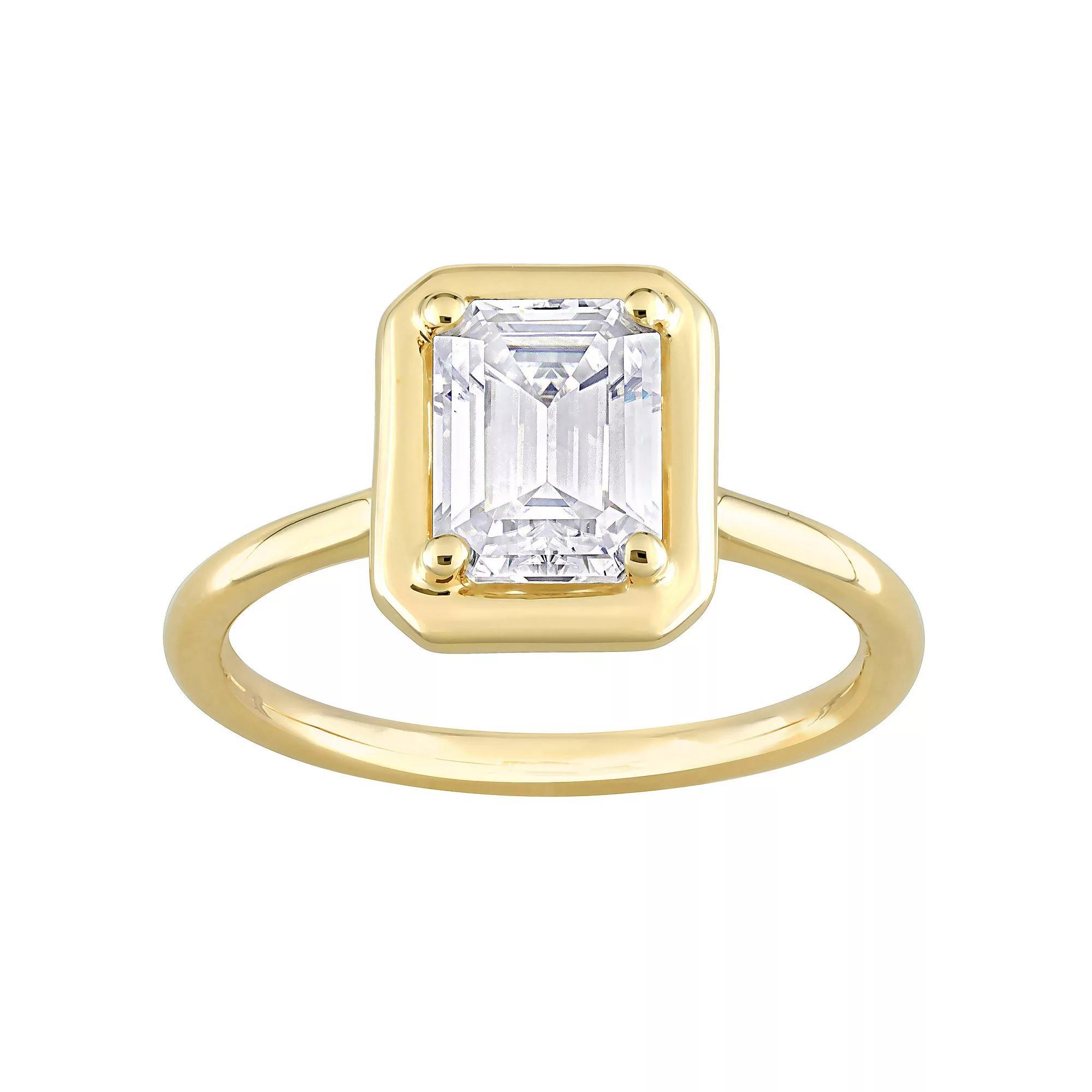 Stella Grace 10k Yellow Gold Lab-Created Moissanite Octagon Shaped Engagement Ring, Women's, Size: 8, 10k Gold Product Image
