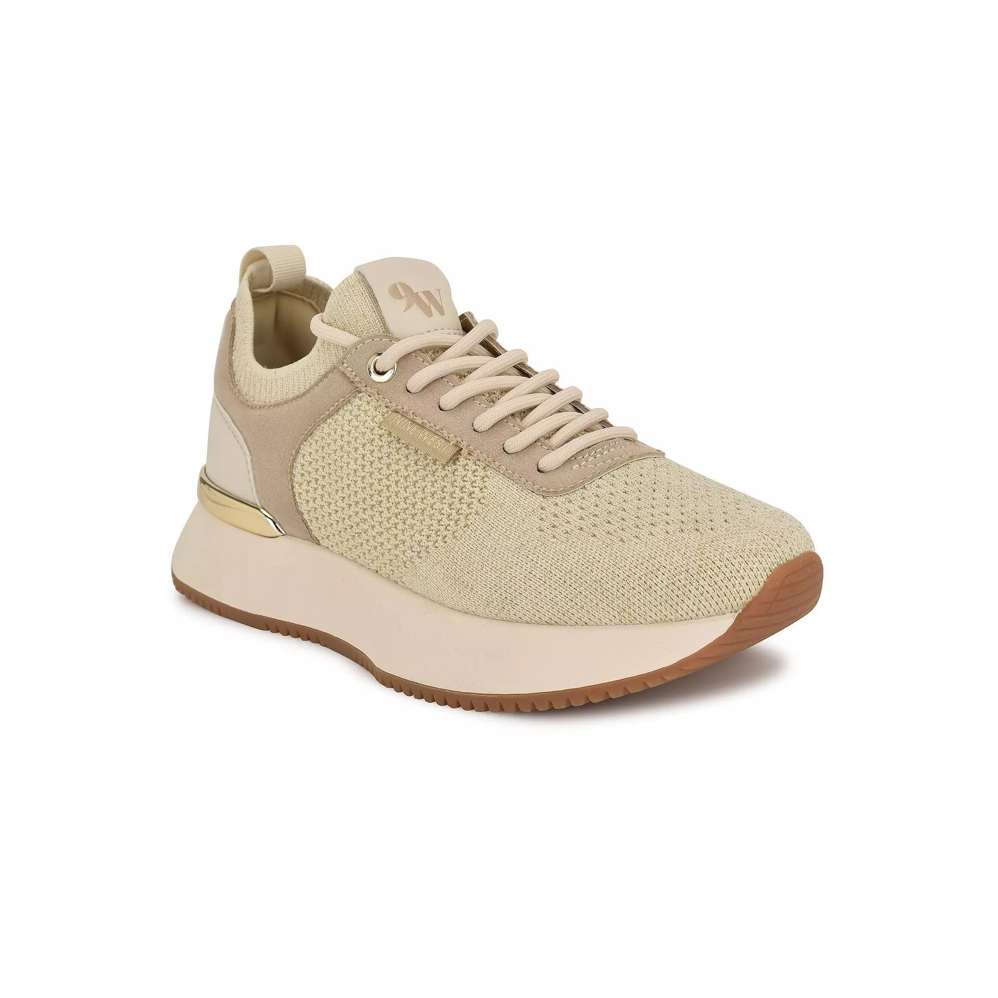 Nine West Freska Casual Lace-Up Round Toe Sneakers, Womens Product Image