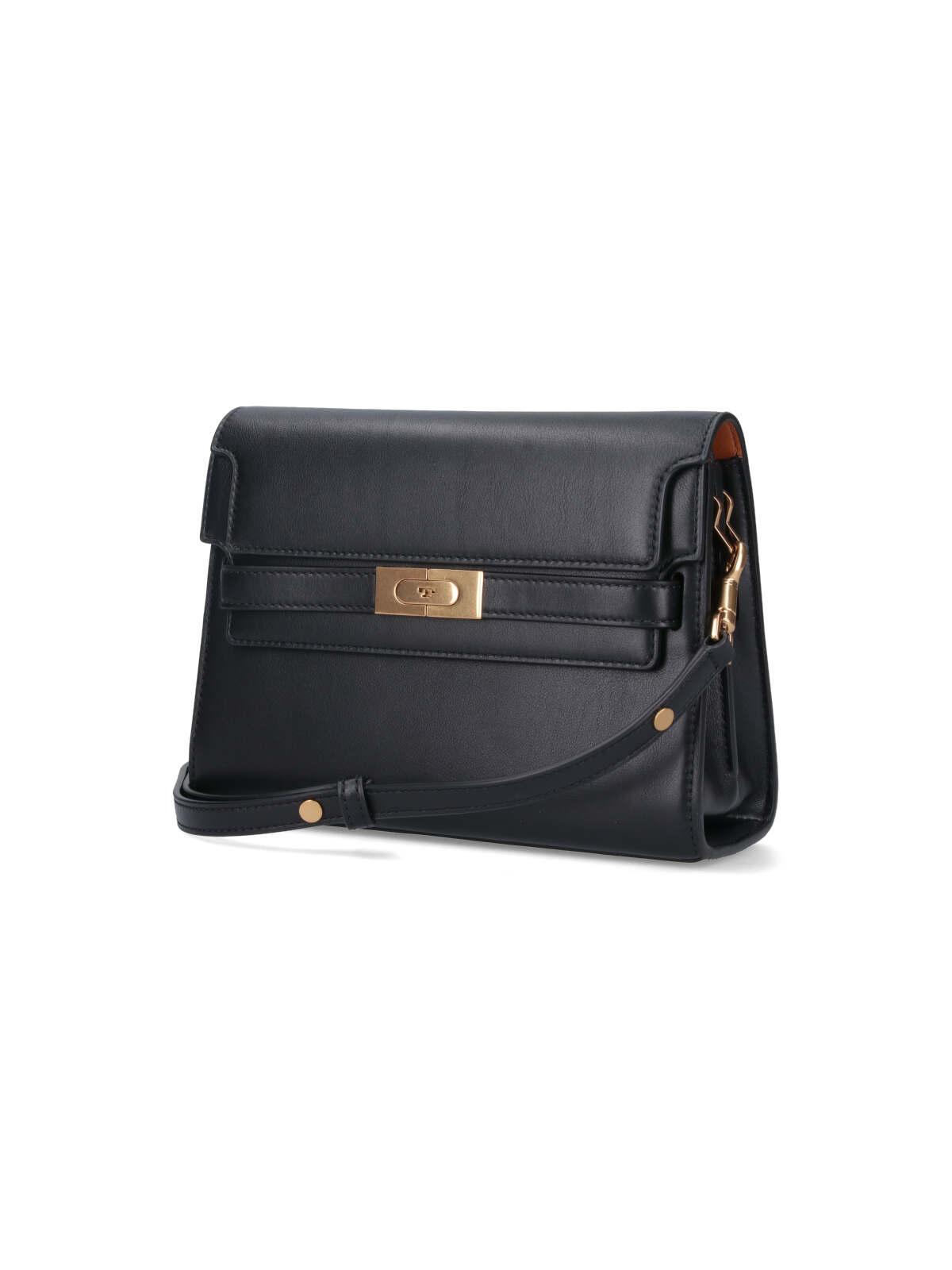Leather Shoulder Bag In Black Product Image