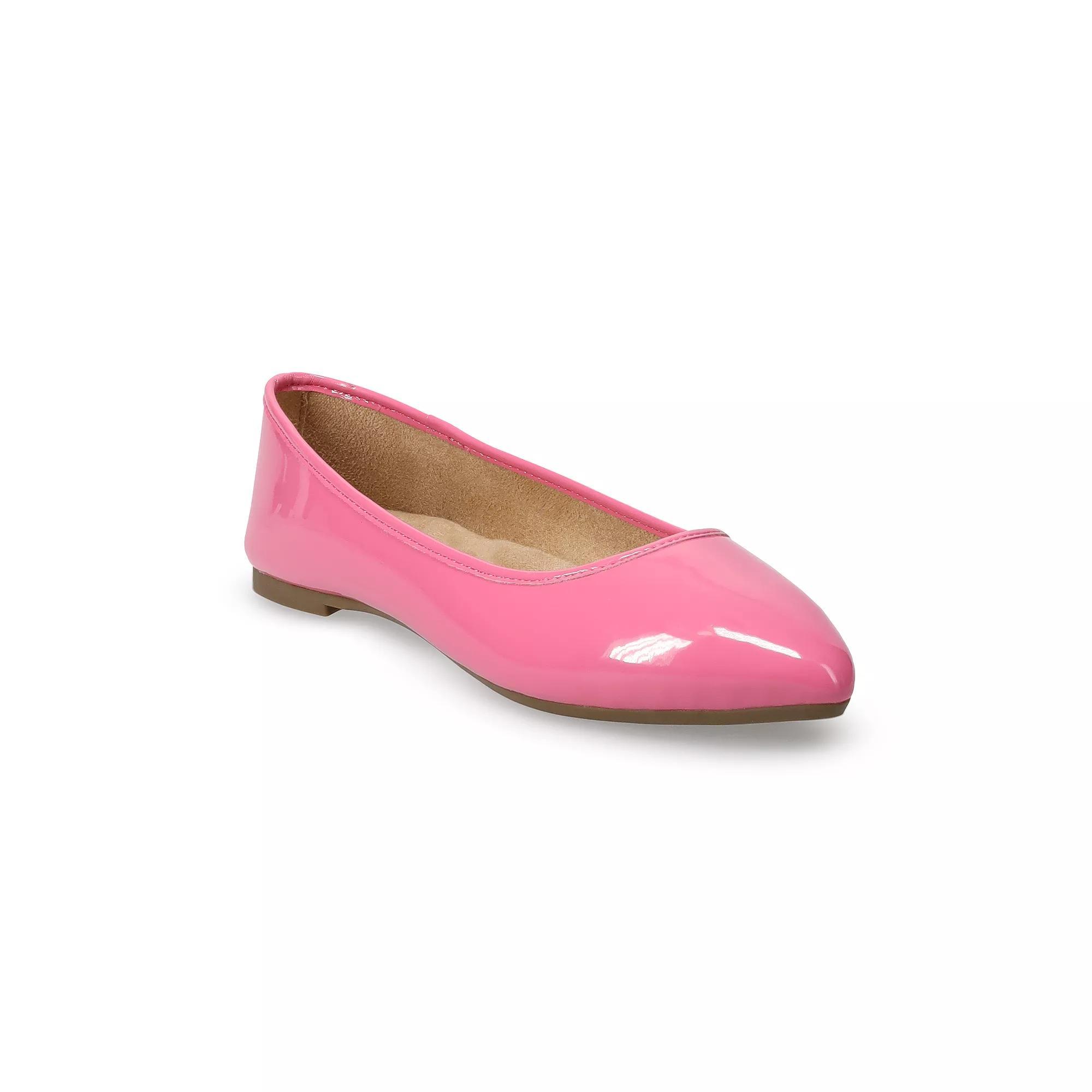SO Neema Womens Pointed Toe Ballet Flat Product Image
