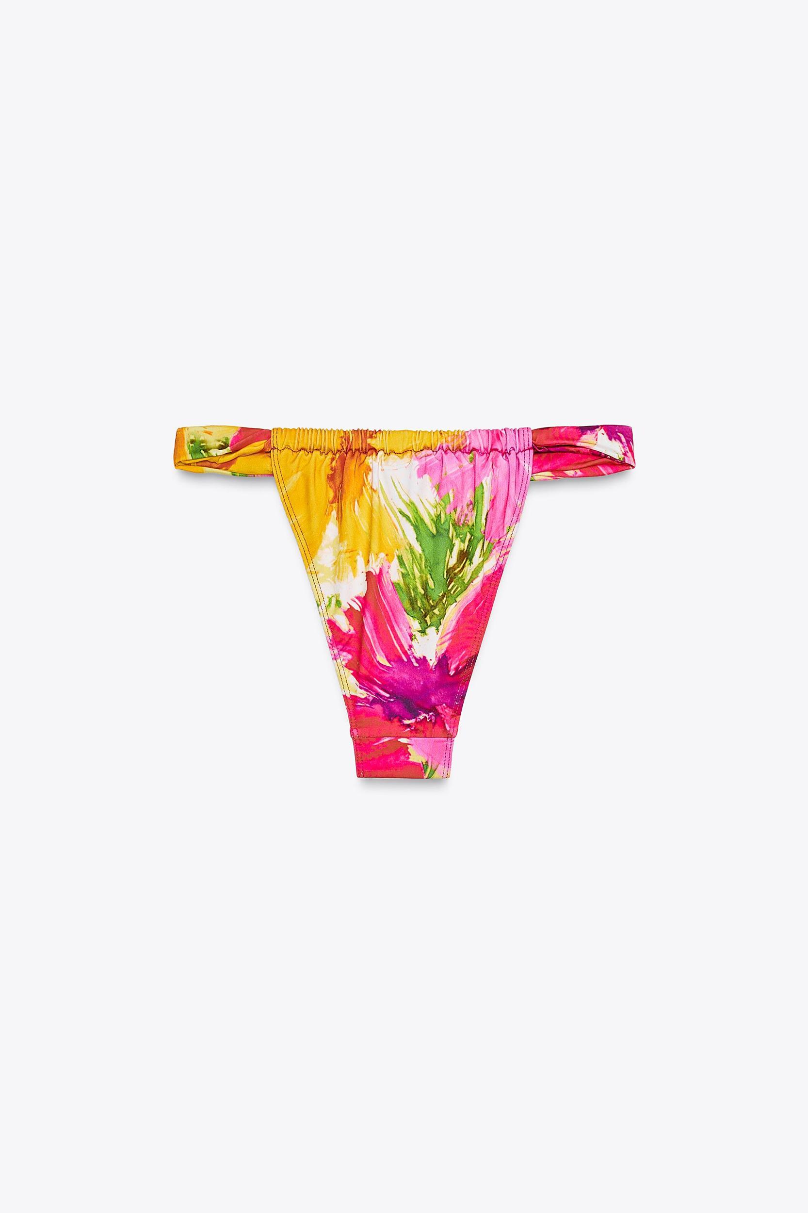 PRINTED TIE-SIDE BIKINI BOTTOMS Product Image