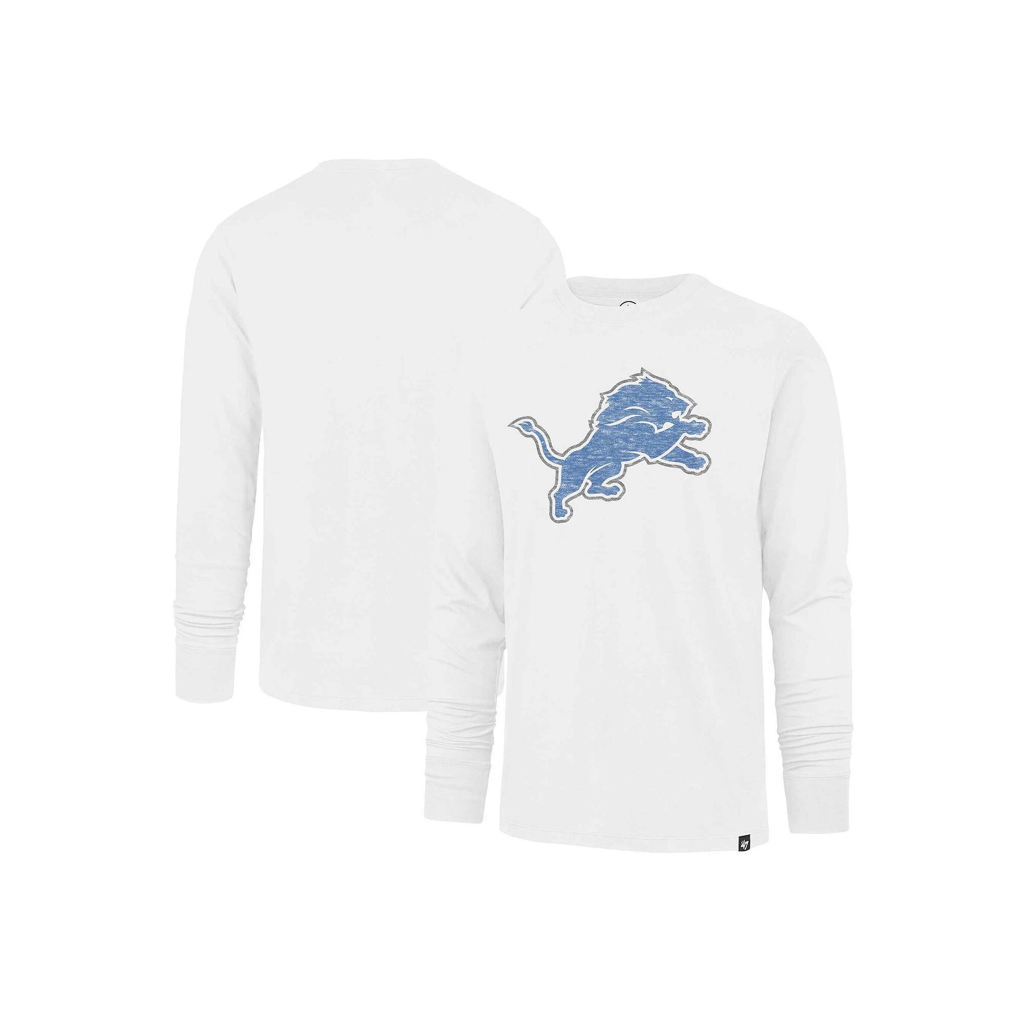 Men's '47 White Detroit Lions Premier Franklin Long Sleeve T-Shirt, Size: XL Product Image