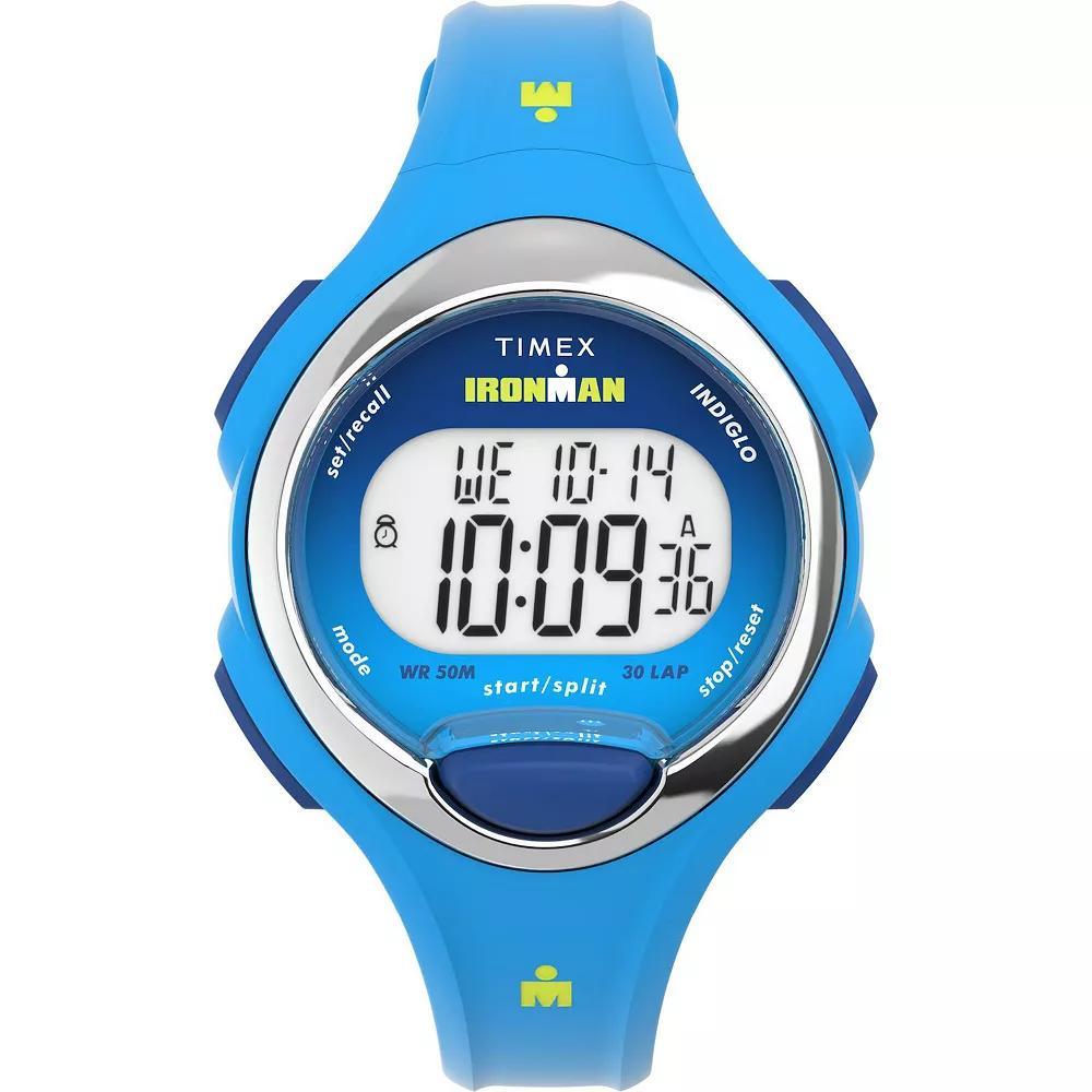 Timex® Women's Ironman® Essential 30 Lap Digital Watch - TW5M60300JT, Size: 34 mm, Blue Product Image