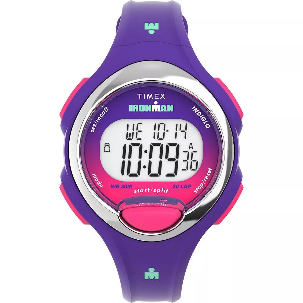 Timex® Women's Ironman® Essential 30 Lap Digital Watch - TW5M60500JT, Size: 34 mm, Purple Product Image