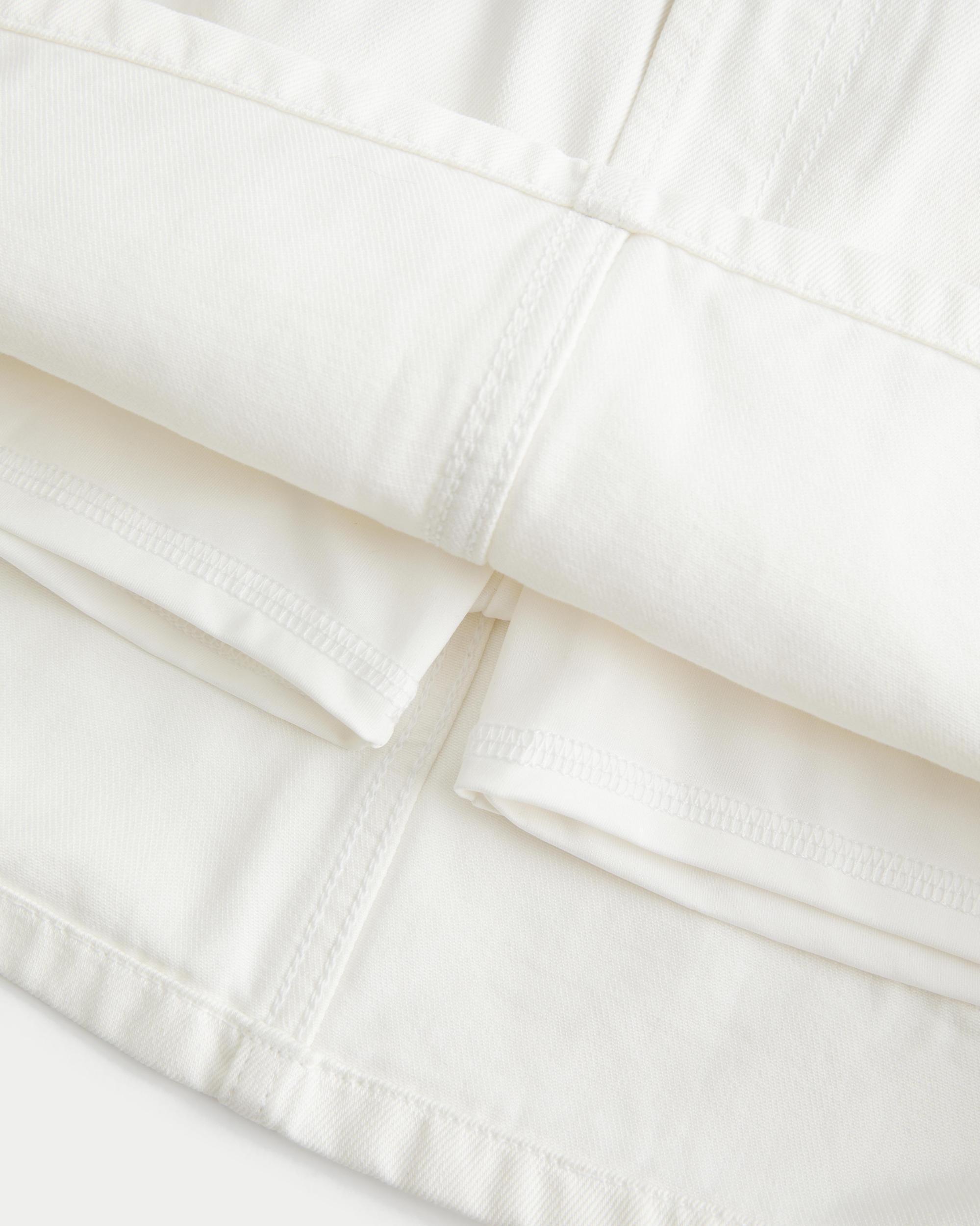 Low-Rise Light Wash Denim Mini Skort Product Image