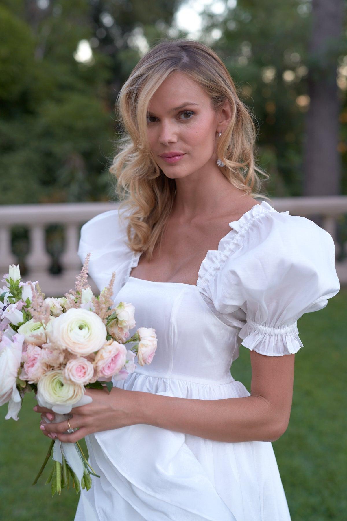 The Ivory Recycled Ruffle Gown Product Image
