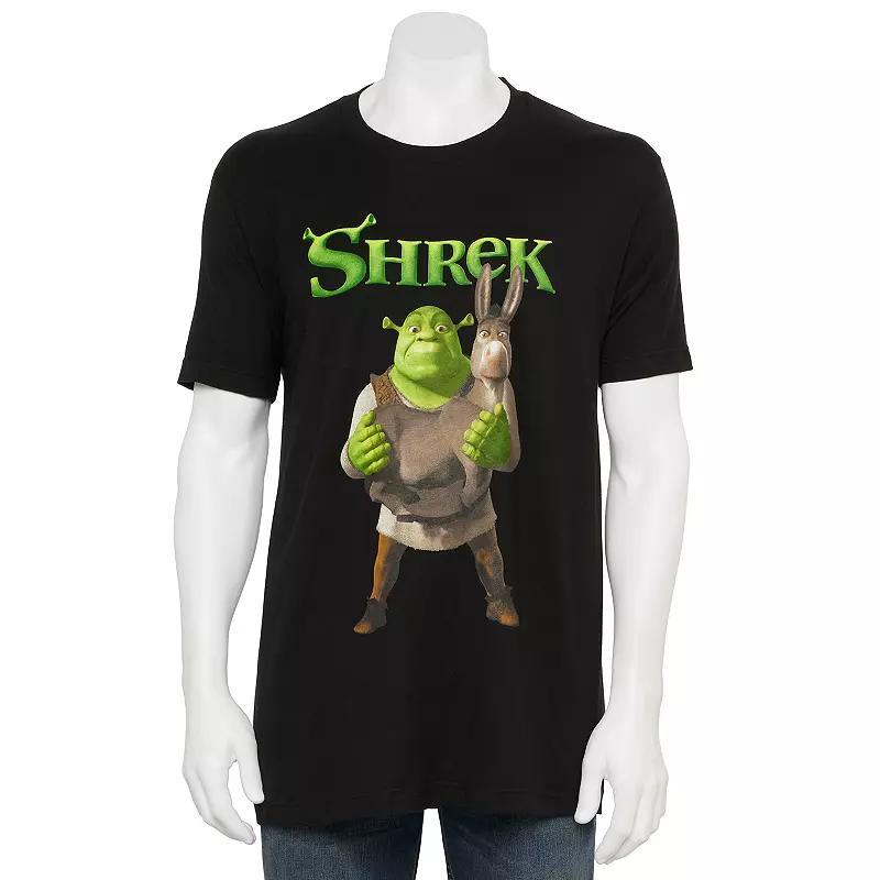 Men's Shrek & Donkey Short Sleeve Tee, Size: Medium, Black Product Image