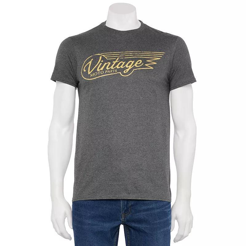 Men's Vintage Moto Parts Graphic Tee, Size: XXL, Grey Heather Product Image