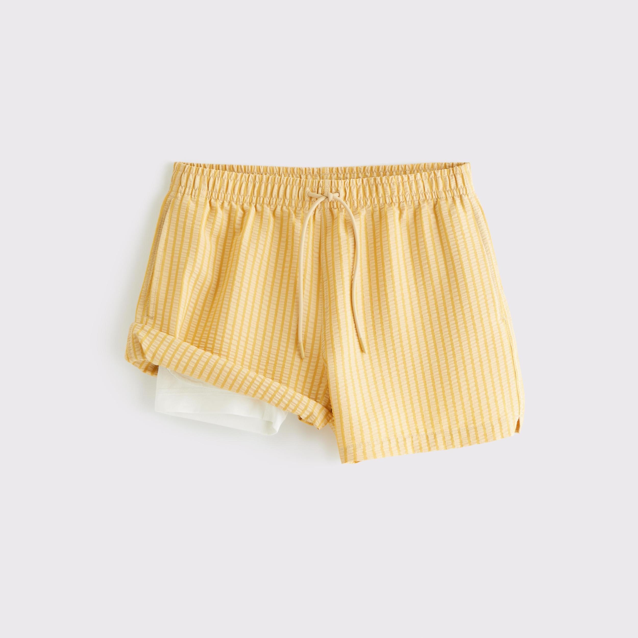 Pull-On Wide Seersucker Swim Trunk Product Image