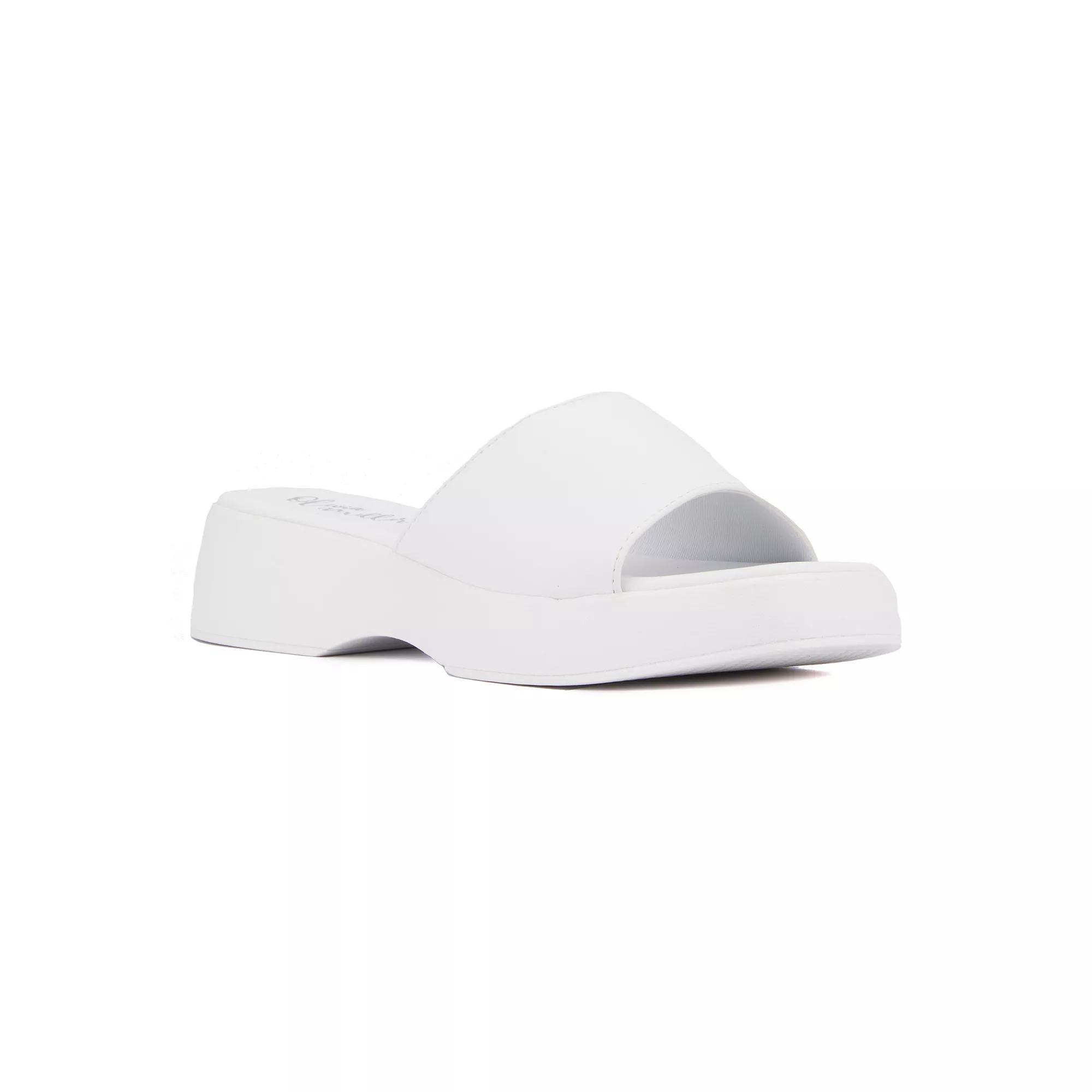 Olivia Miller Women's Ambition Platform Sandals, Size: 10, White Product Image