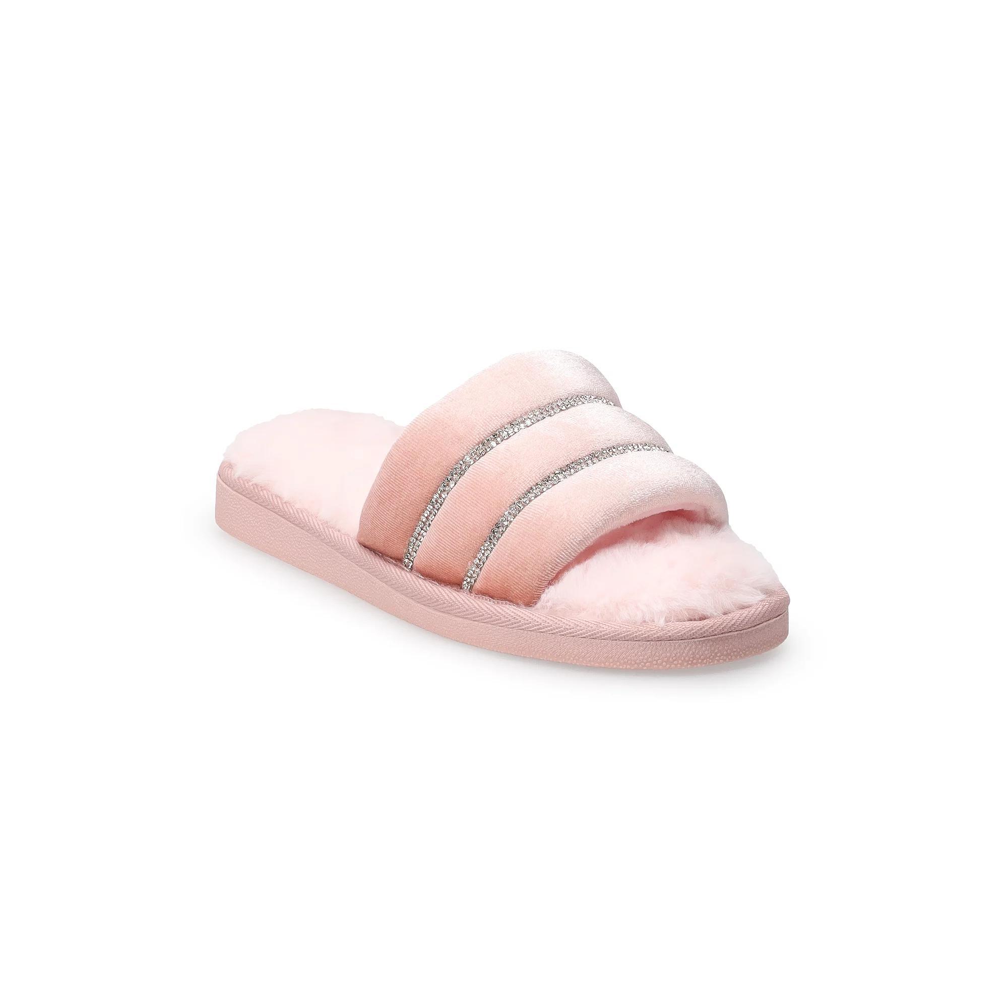 Janelle Women's Bling Slide Slippers, Size: XL, Pink Product Image