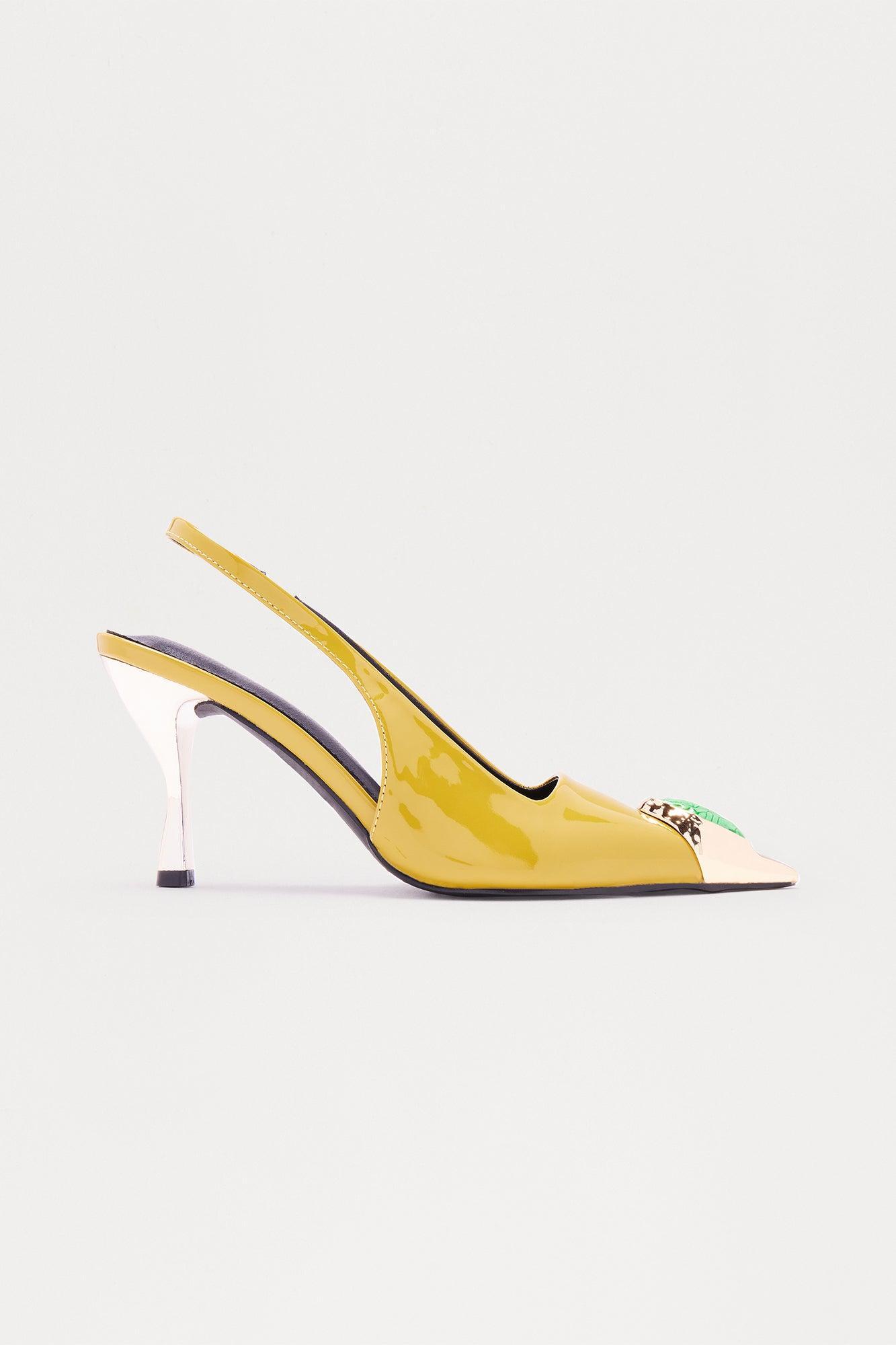 Royal Jewel Slingback Pumps - Olive Product Image