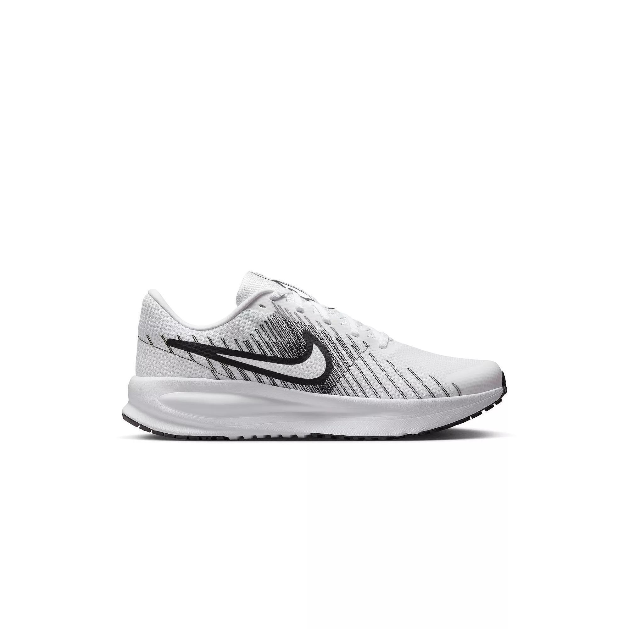 Nike Run Defy Men's Road Running Shoes, Size: 8, White Black Product Image