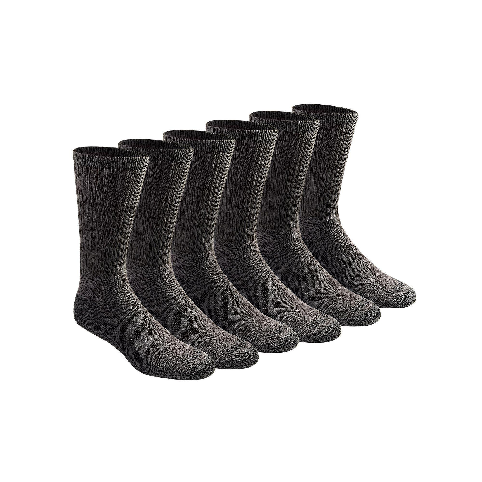 Men's Dickies 6-pack Dri-Tech Comfort Moisture-Control Crew Socks, Size: 6-12, Black Marl Product Image