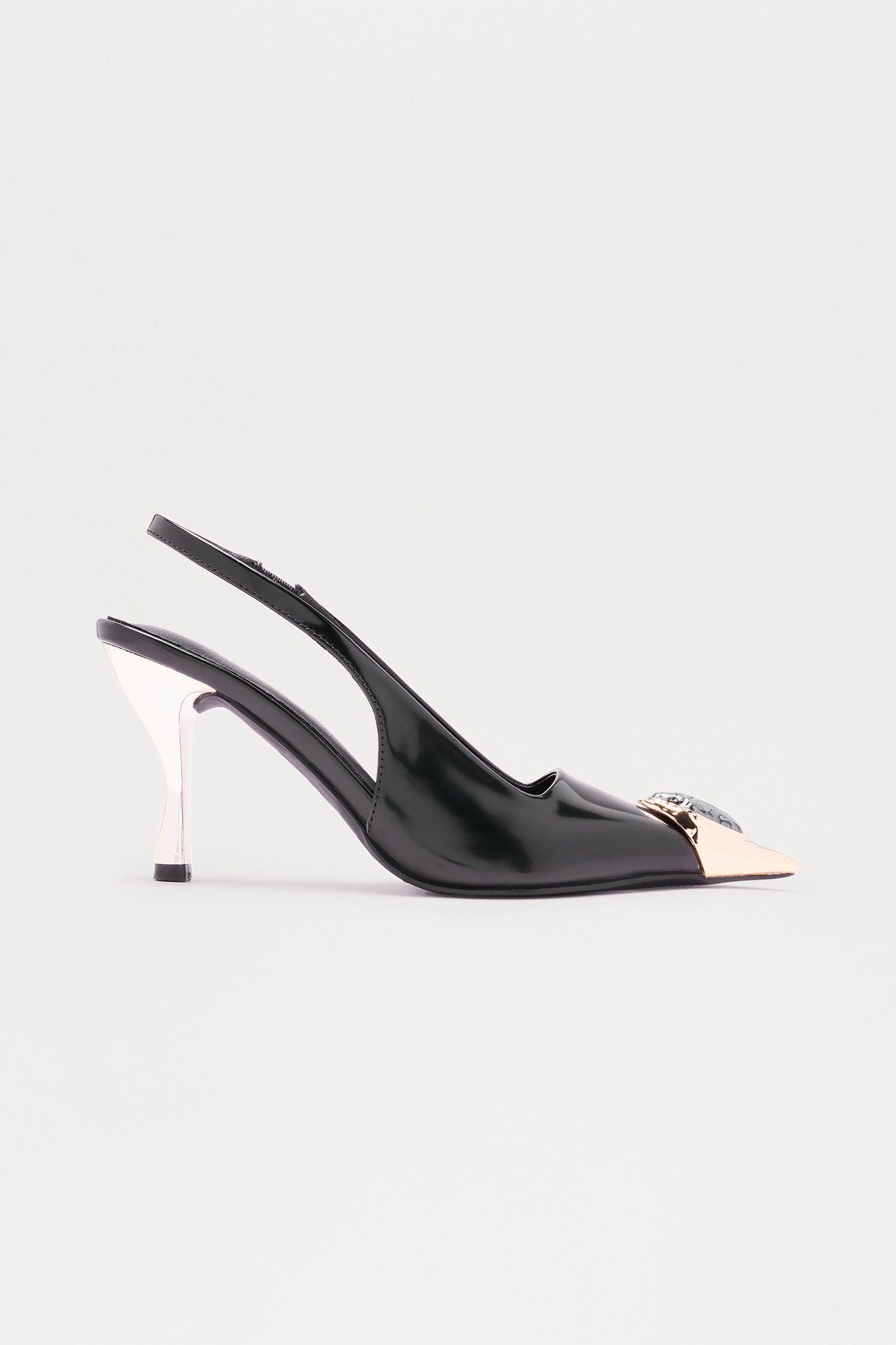 Royal Jewel Slingback Pumps - Burgundy Female Product Image