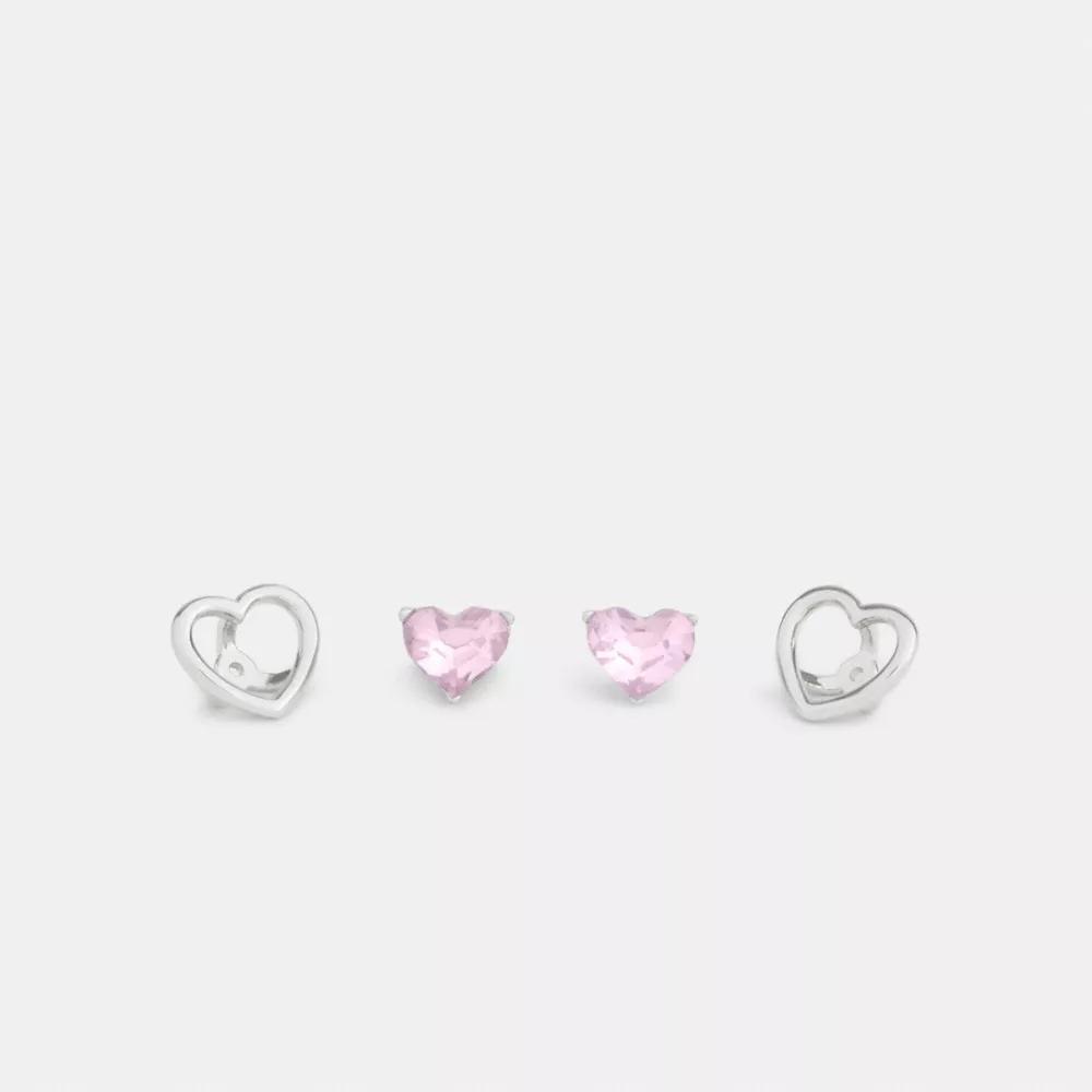 Halo Heart Stud Earrings Product Image