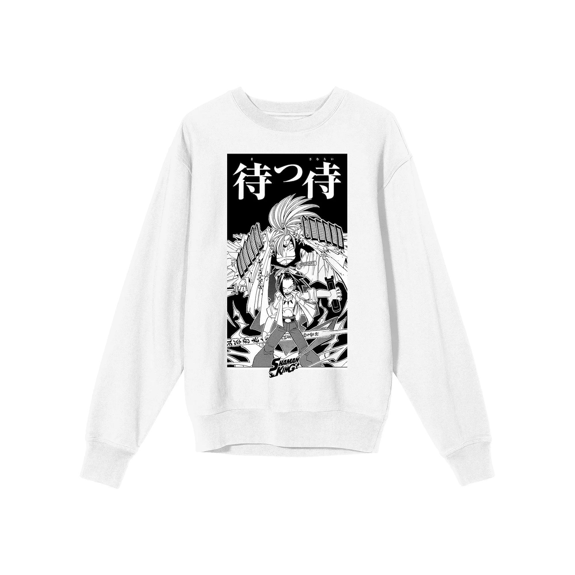 Men's Shaman King Samurai Graphic Sweatshirt, Size: XXL, White Product Image