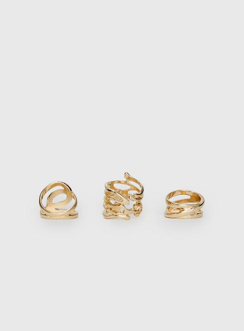 Maddalyn Ring Pack Gold Product Image