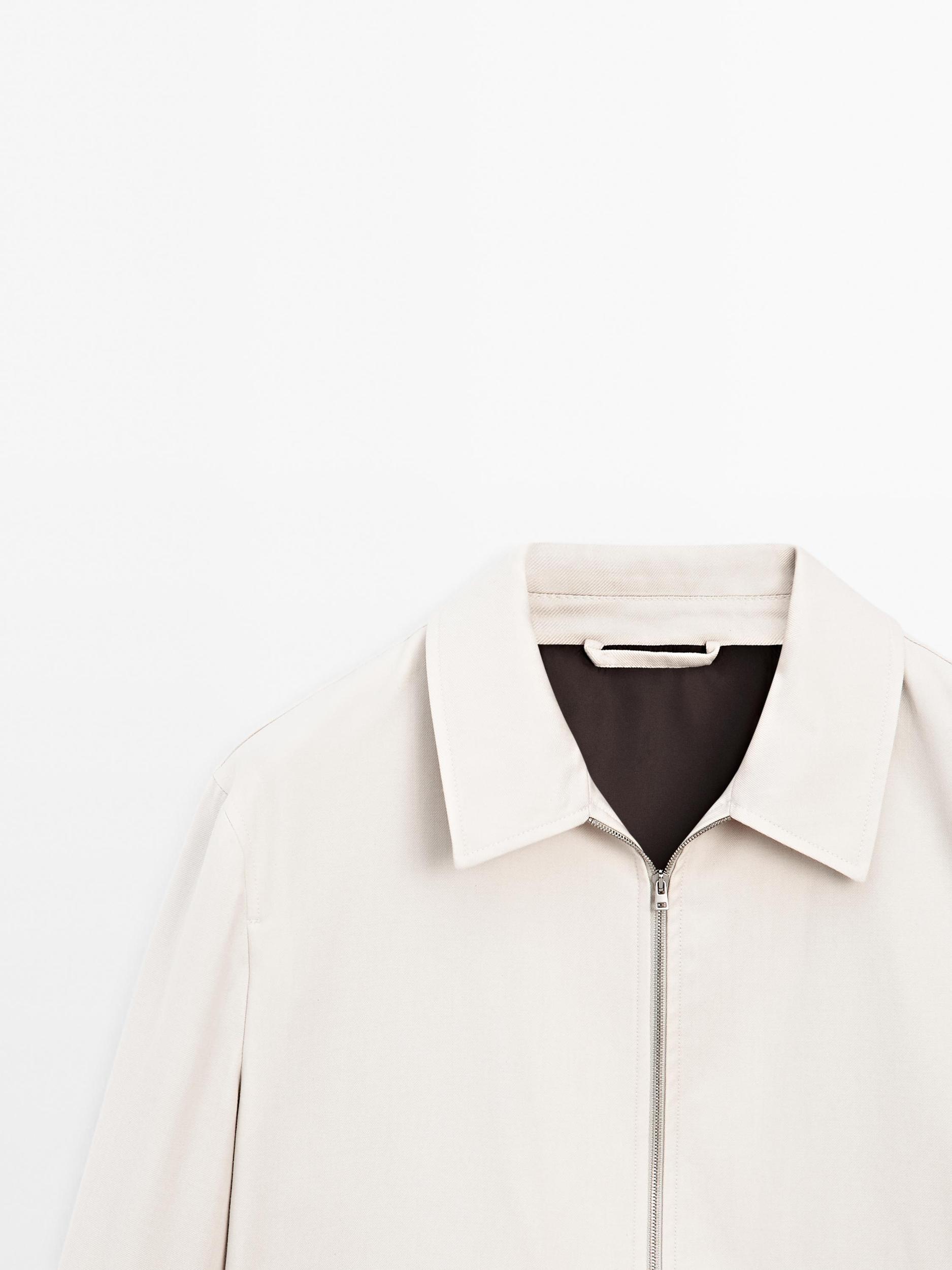 Wool and cotton blend jacket with pockets Product Image