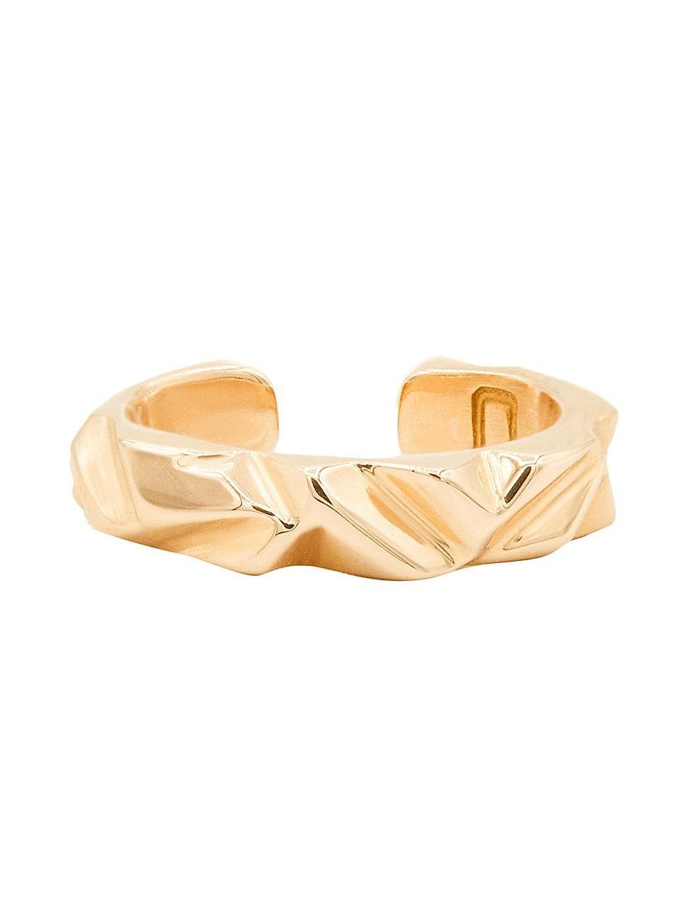 Mens 18K Yellow Gold Mirror Ear Cuff Product Image