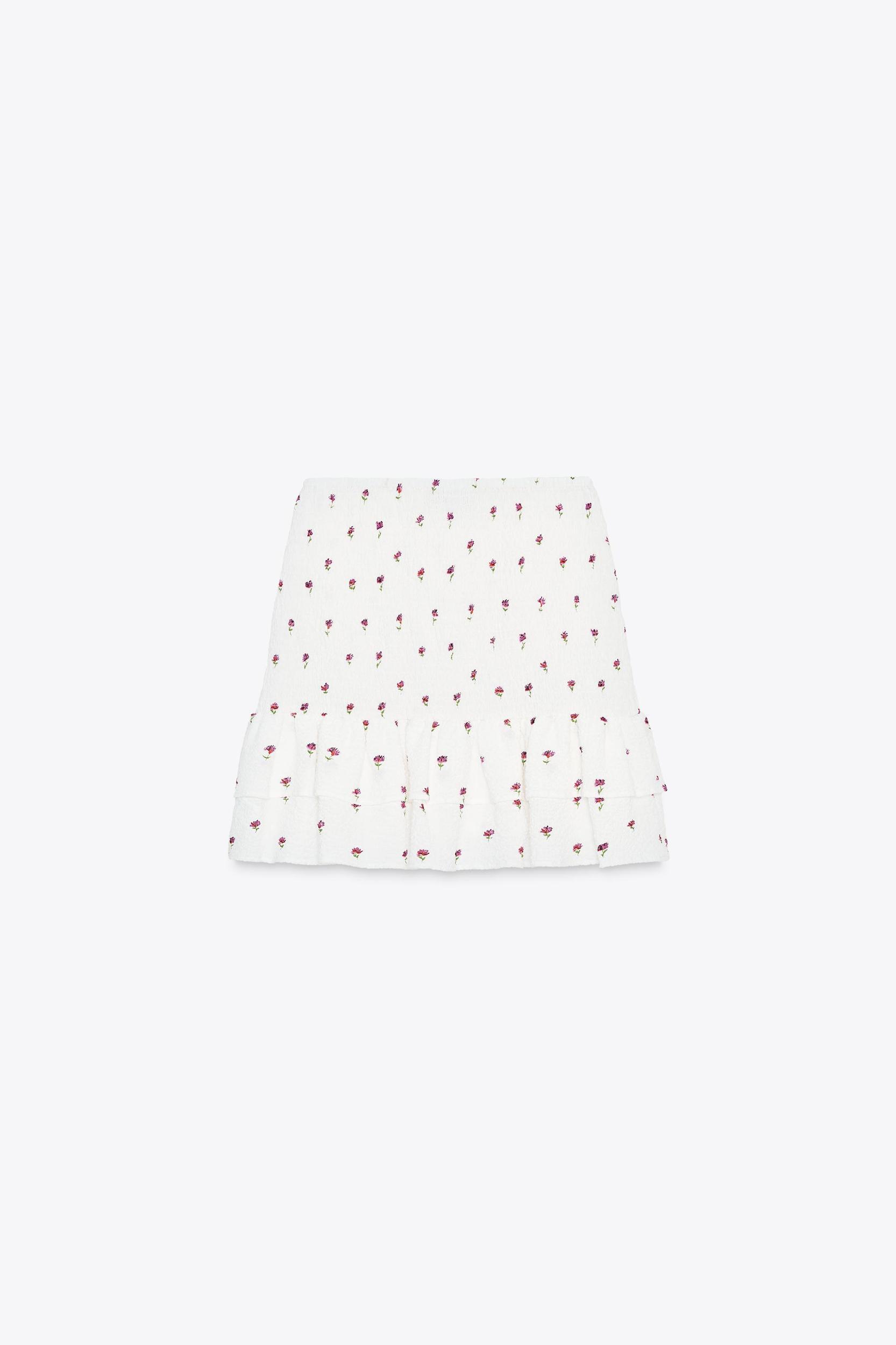 FLORAL PRINT MINI SKIRT Product Image