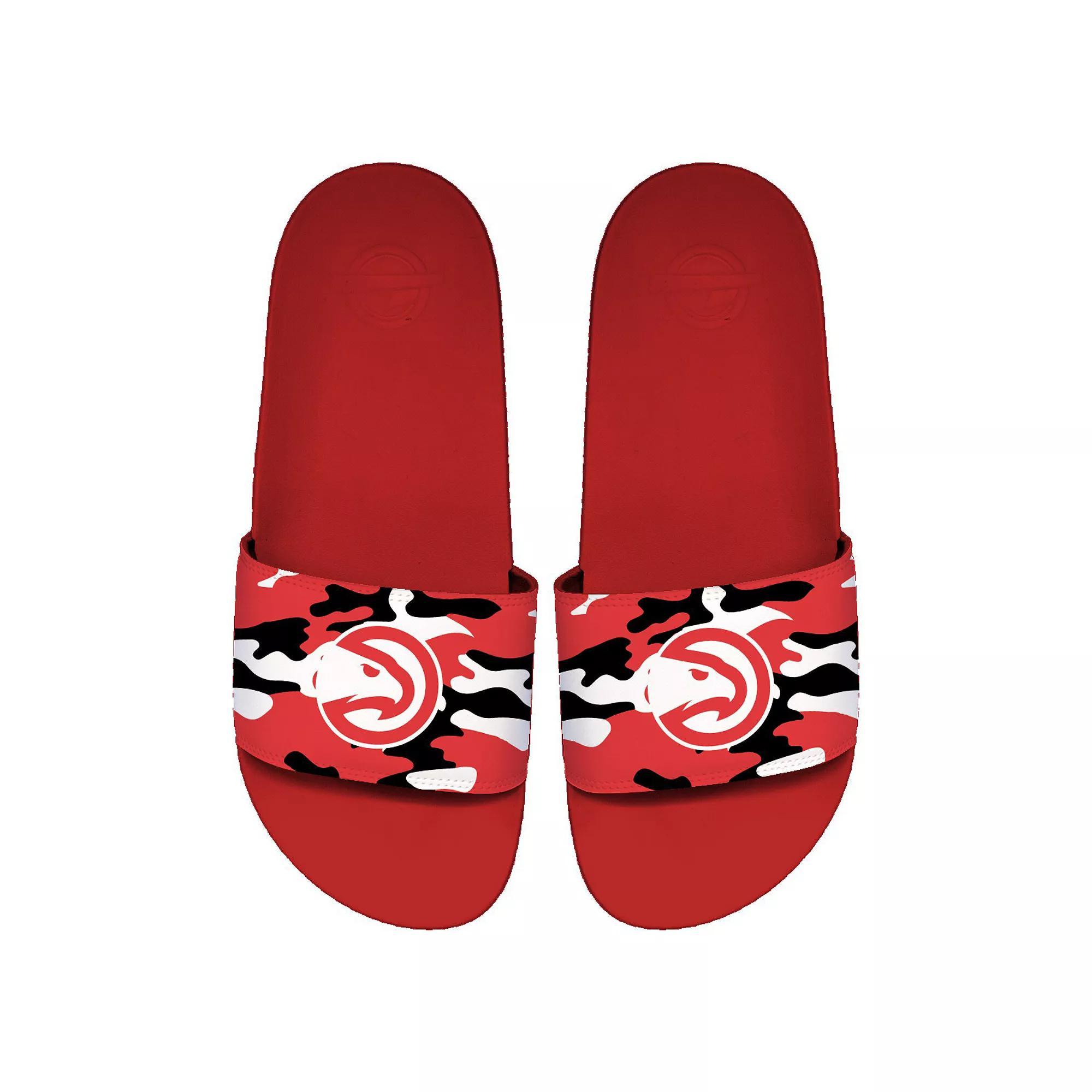 Men's ISlide Atlanta Hawks Camo Motto Slide Sandals, Size: 9-10, Red Product Image