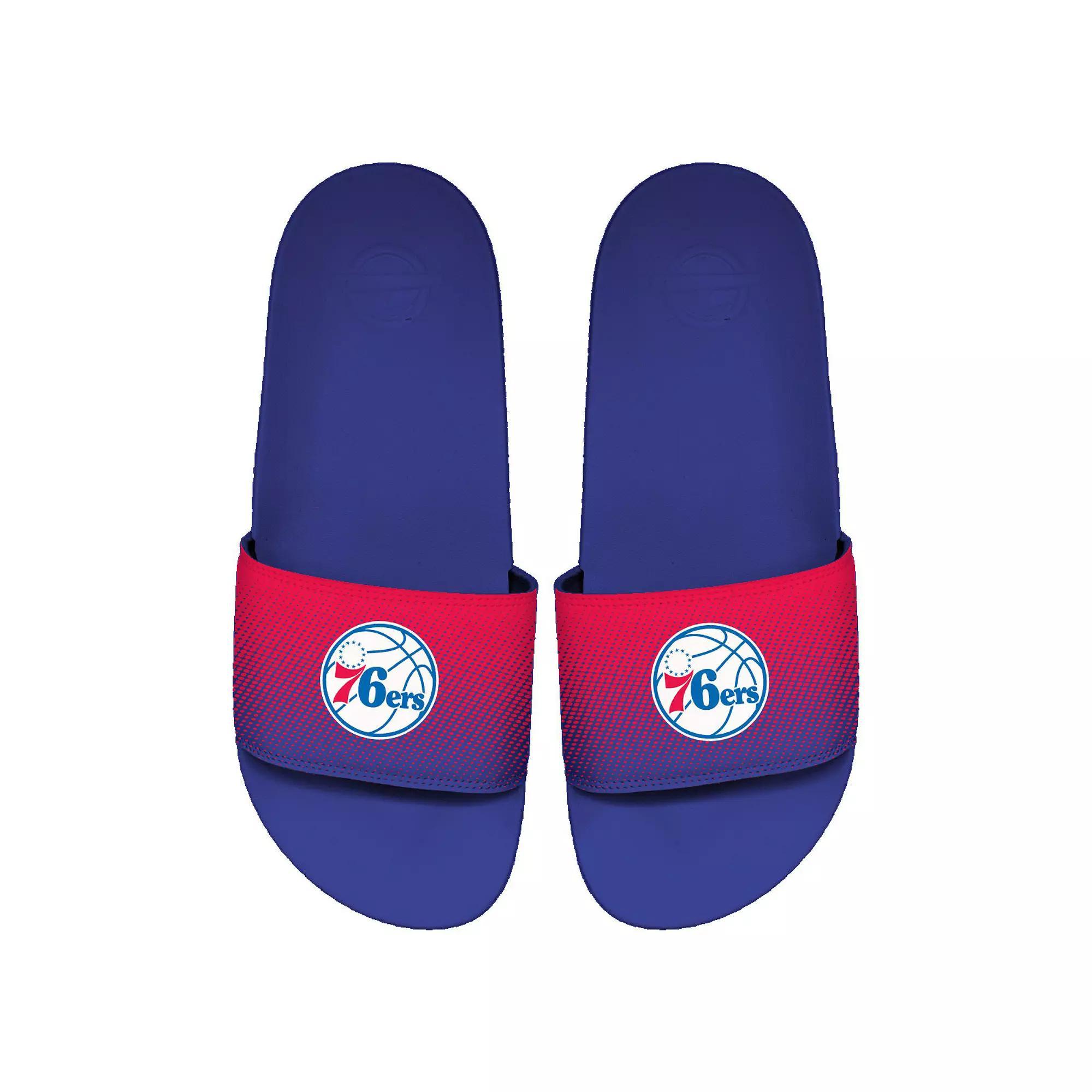ISlide Philadelphia 76ers Gradient Motto Slide Sandals, Men's, Size: M5/6 W7/8, 76r Blue Product Image