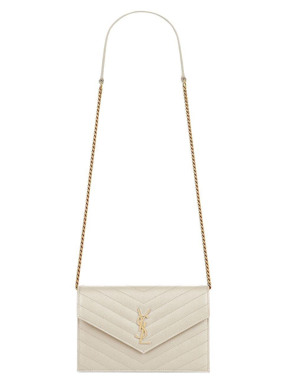 Womens Cassandre Envelope Chain Wallet in Grain De Poudre Leather Product Image