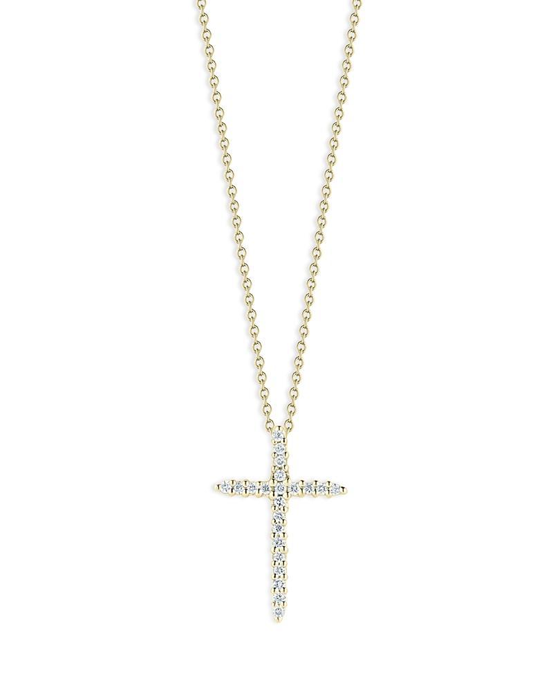 Womens Tiny Treasures 0.1 TCW Diamond & 18K White Gold Cross Pendant Necklace Product Image