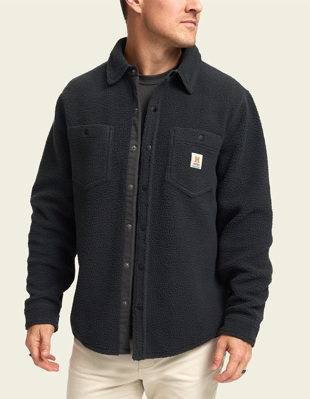 HOWLER BROTHERS Allegheny Mens Fleece Overshirt - GREEN Product Image