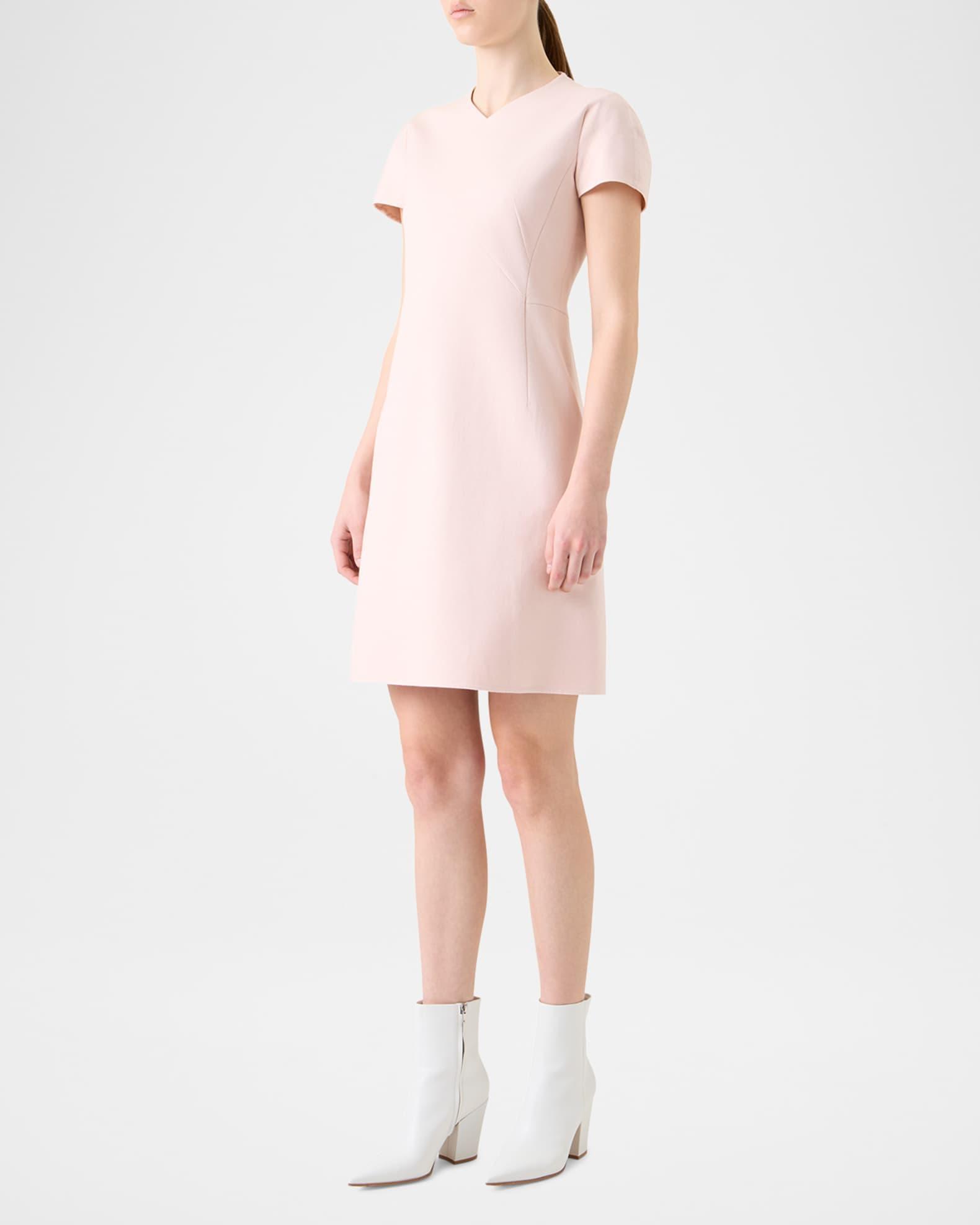 Double-Face Cotton-Silk A-Line Dress Product Image