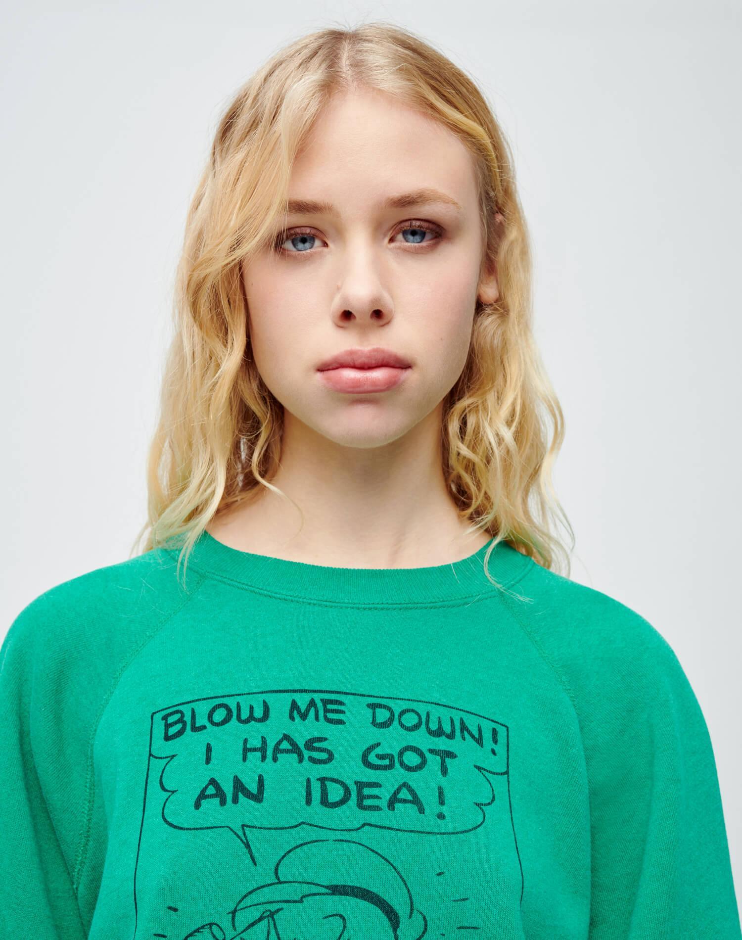 Upcycled "Popeye Idea" Sweatshirt - Assorted Product Image
