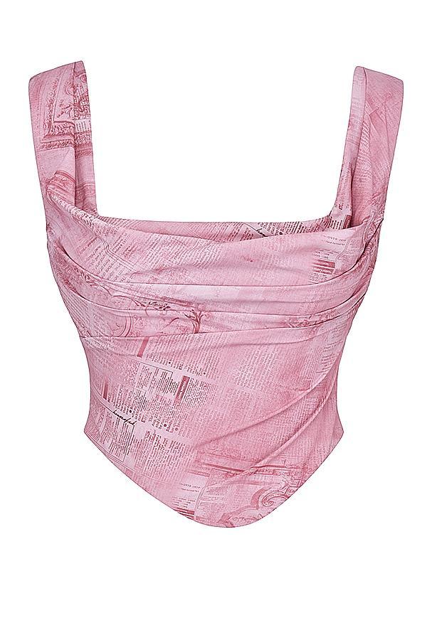 Una Pink Print Corset Product Image