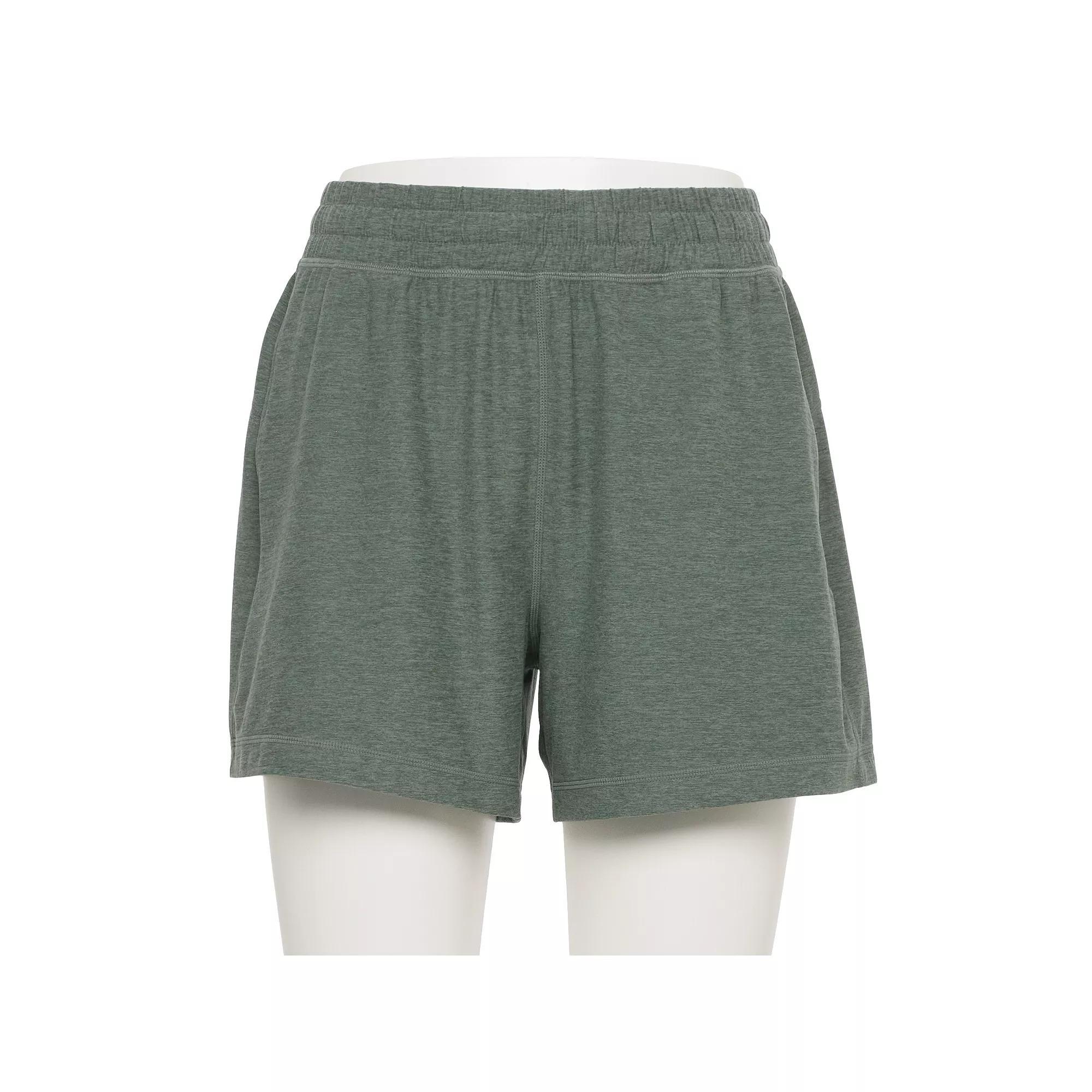 Women's FLX Wander Boyfriend High-Rise Shorts, Size: XS, Black Grey Coal Product Image