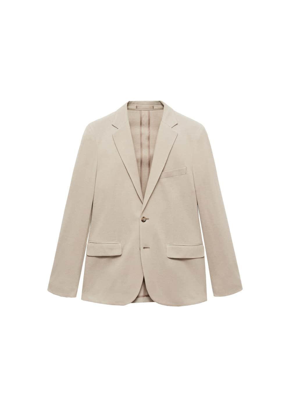 Structured slim fit cotton blazer - Men | MANGO USA Product Image