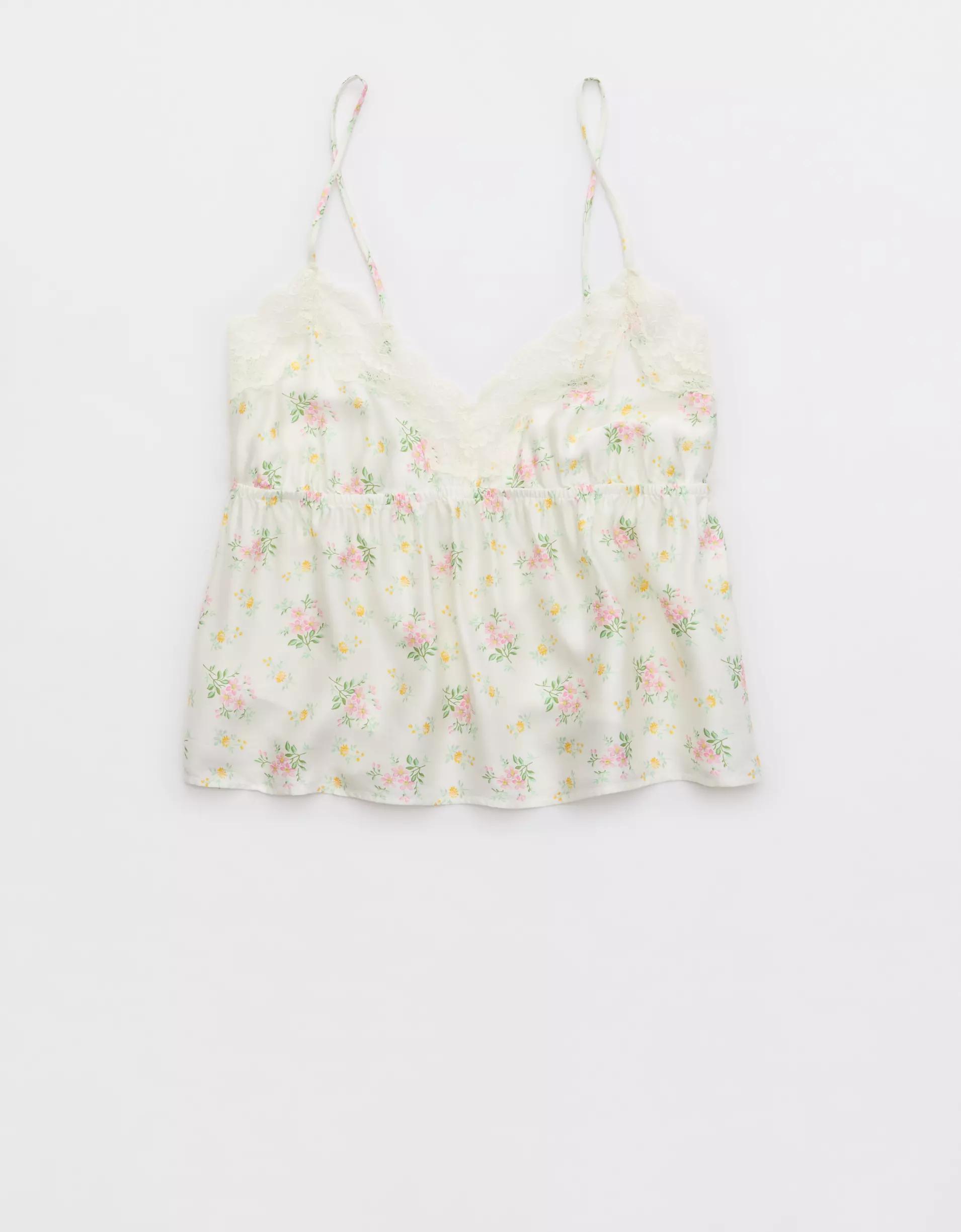Aerie Off-Duty Satin Flirty Tank Product Image