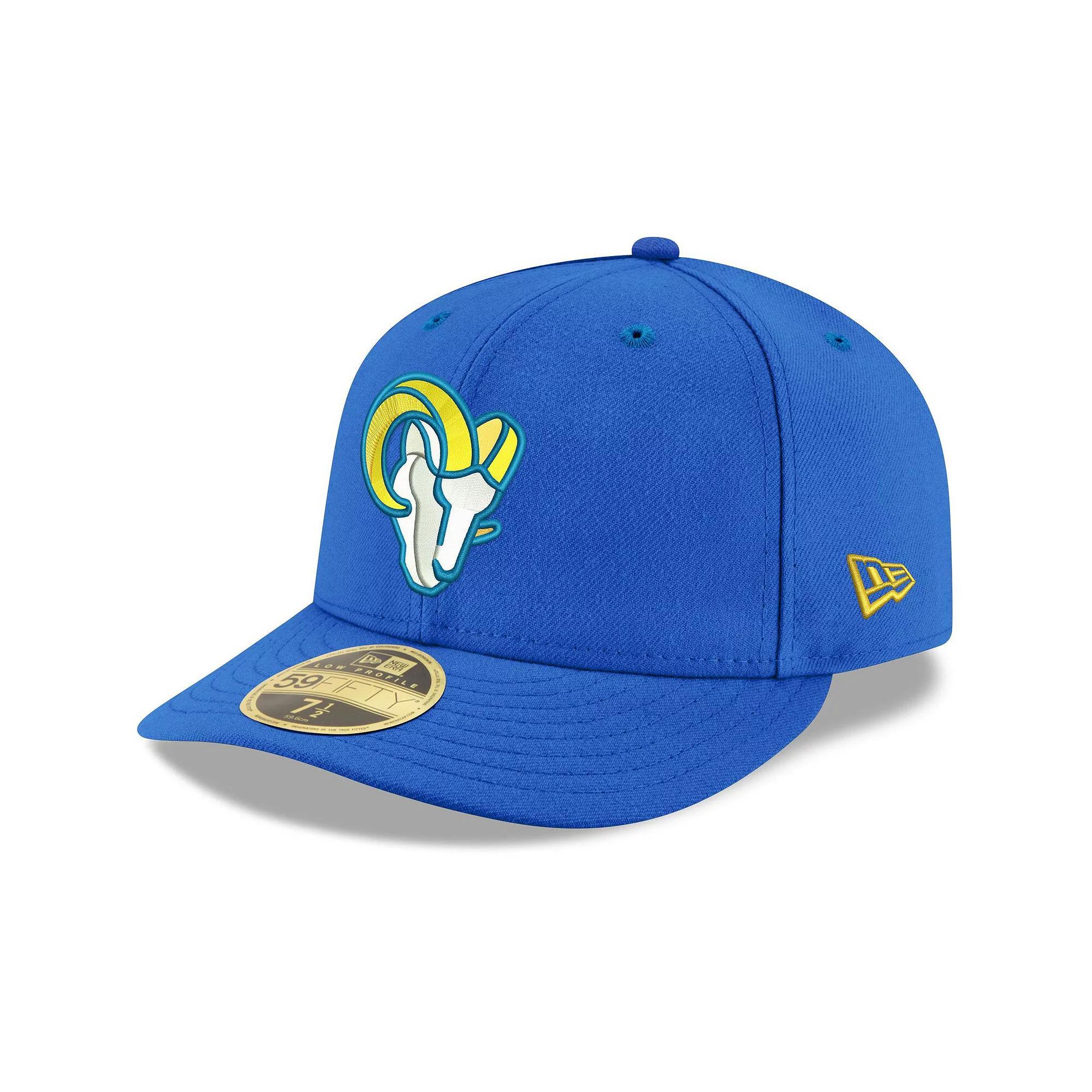 Men's New Era Royal Los Angeles Rams Omaha Low Profile 59FIFTY Fitted Team Hat, Size: 6 7/8, Blue Product Image