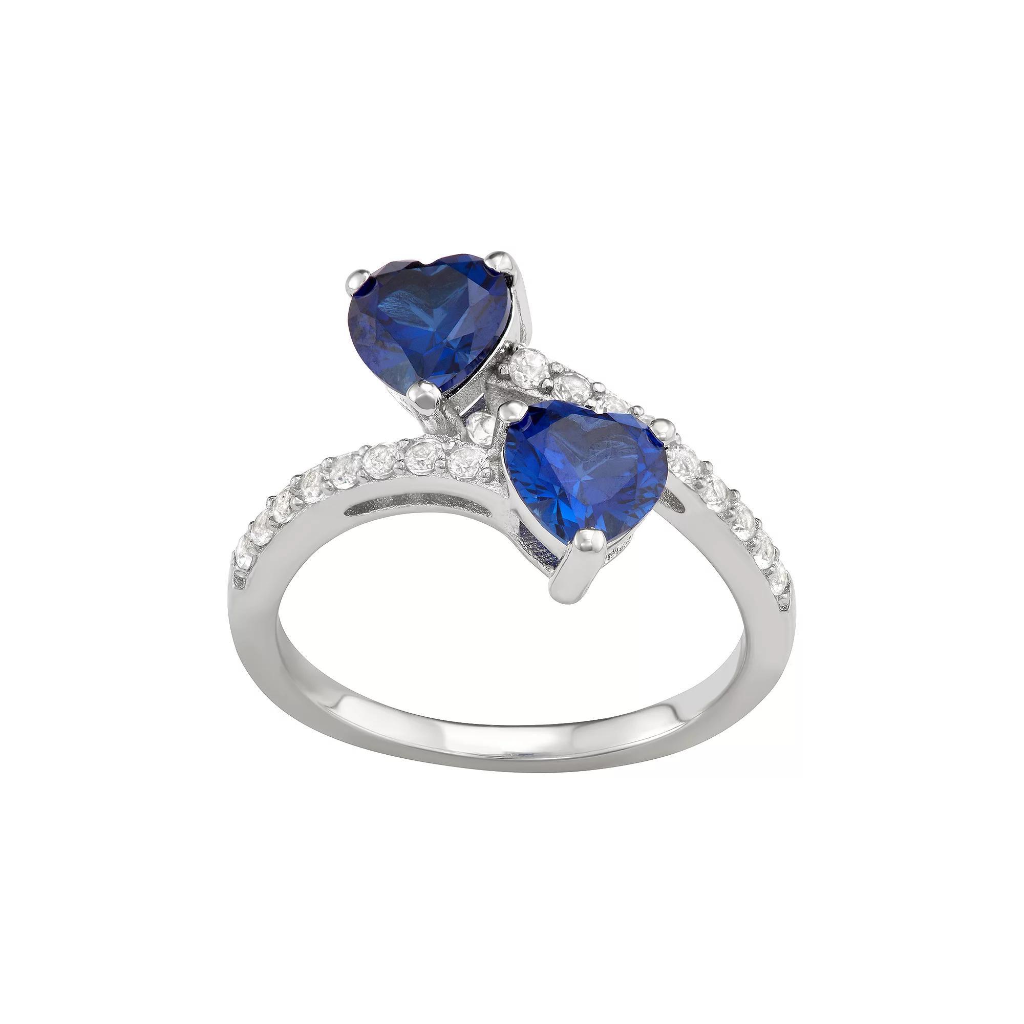 Sterling Silver Lab-Created Sapphire Ring, Women's, Size: 7 Product Image