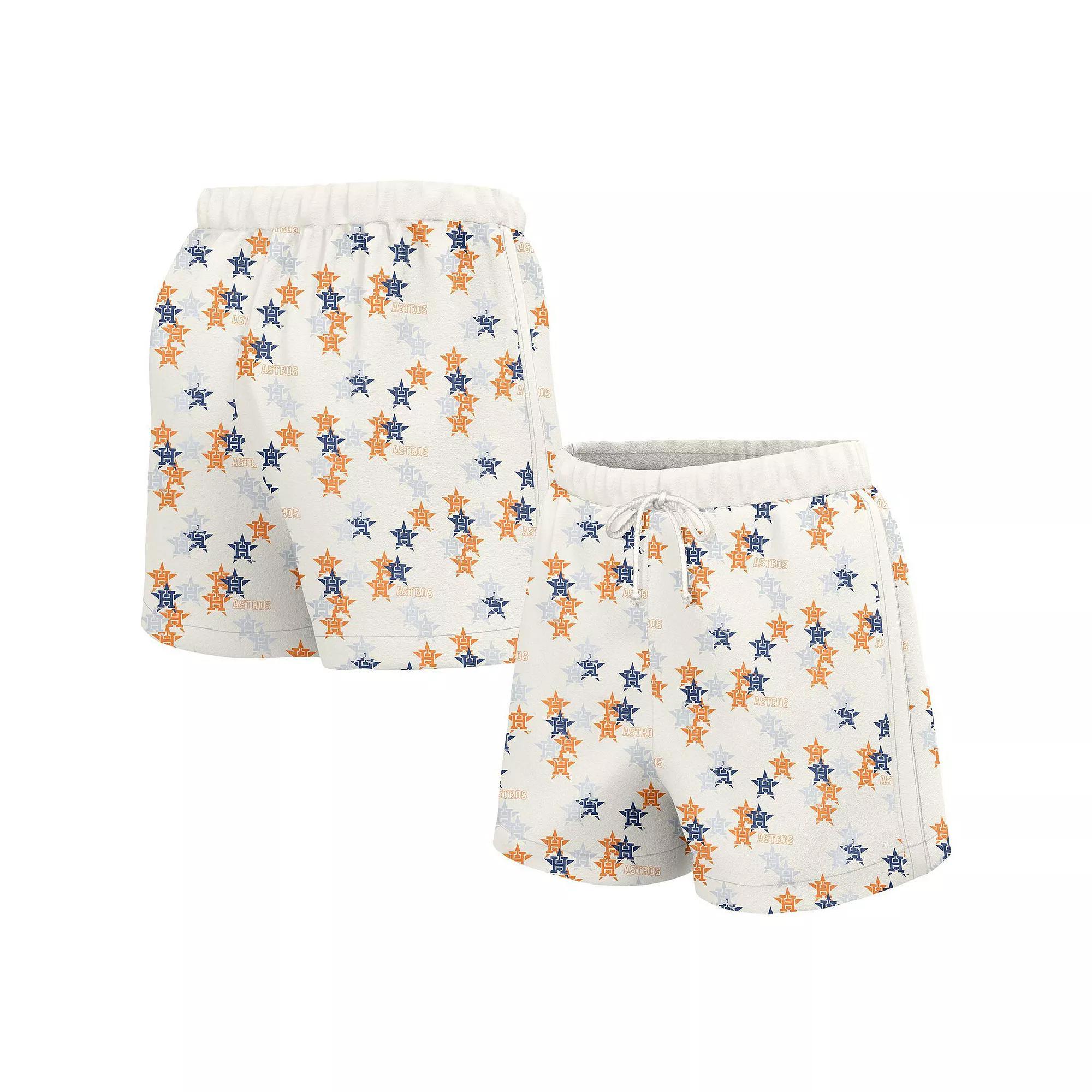 Women's Lusso Style  White Houston Astros Marge Shorts, Size: XXL Product Image