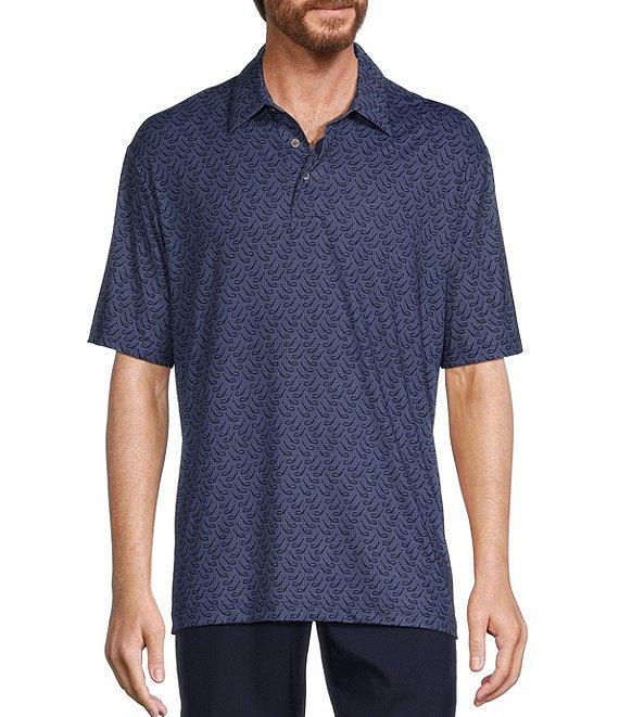 Roundtree & Yorke Performance Golf Club Print Polo Shirt Product Image