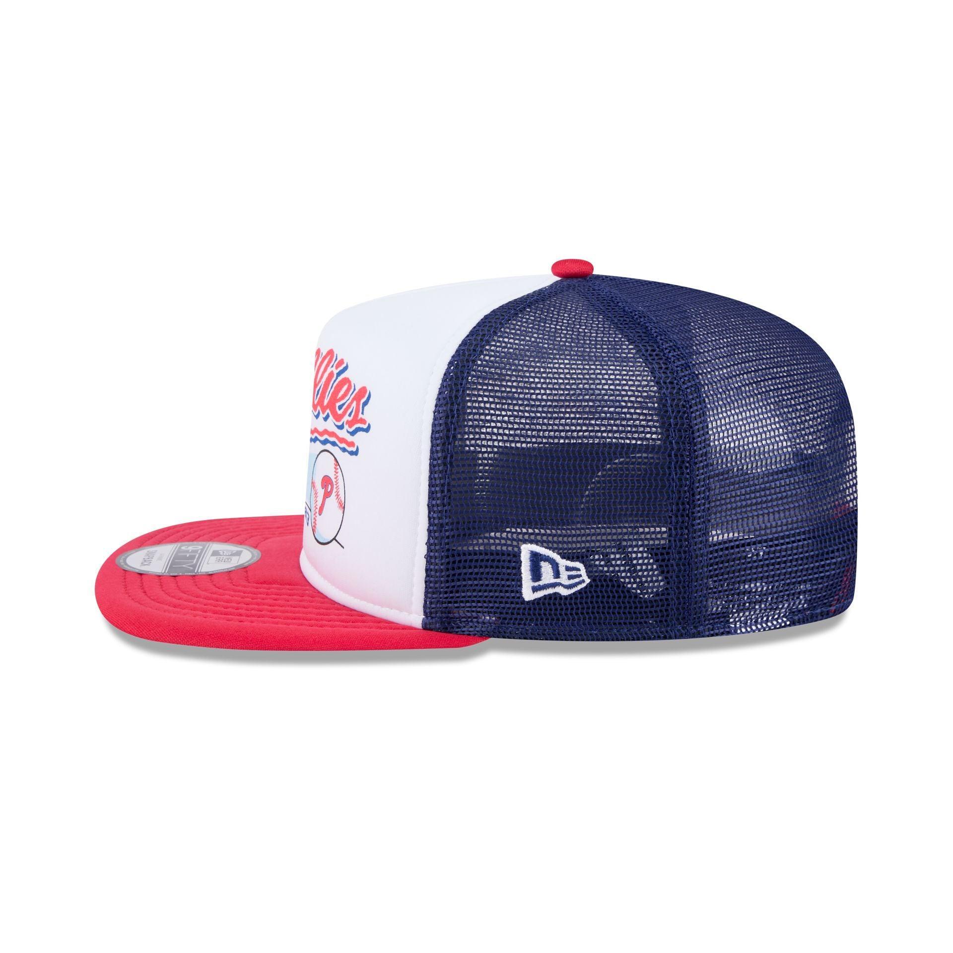 Philadelphia Phillies Retro Script 9FIFTY A-Frame Trucker Hat Male Product Image